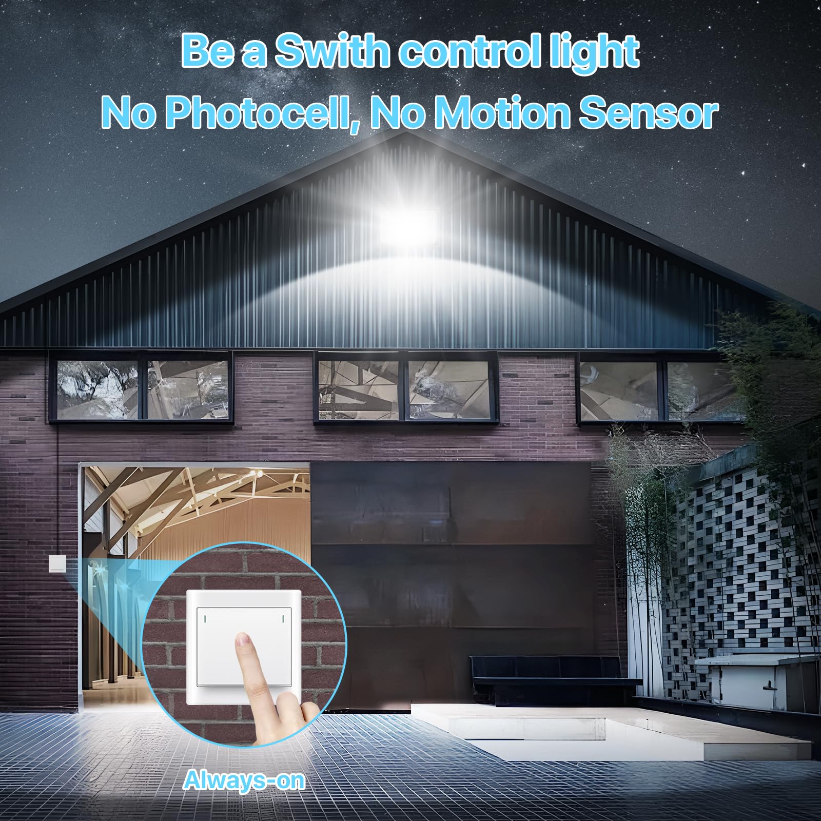 Hyperlite Led Wall Pack Light: 120W 18000Lm Glass Lens Wall Pack Led Exterior Light, Wall Pack Lights Outdoor Led Daylight 5000K