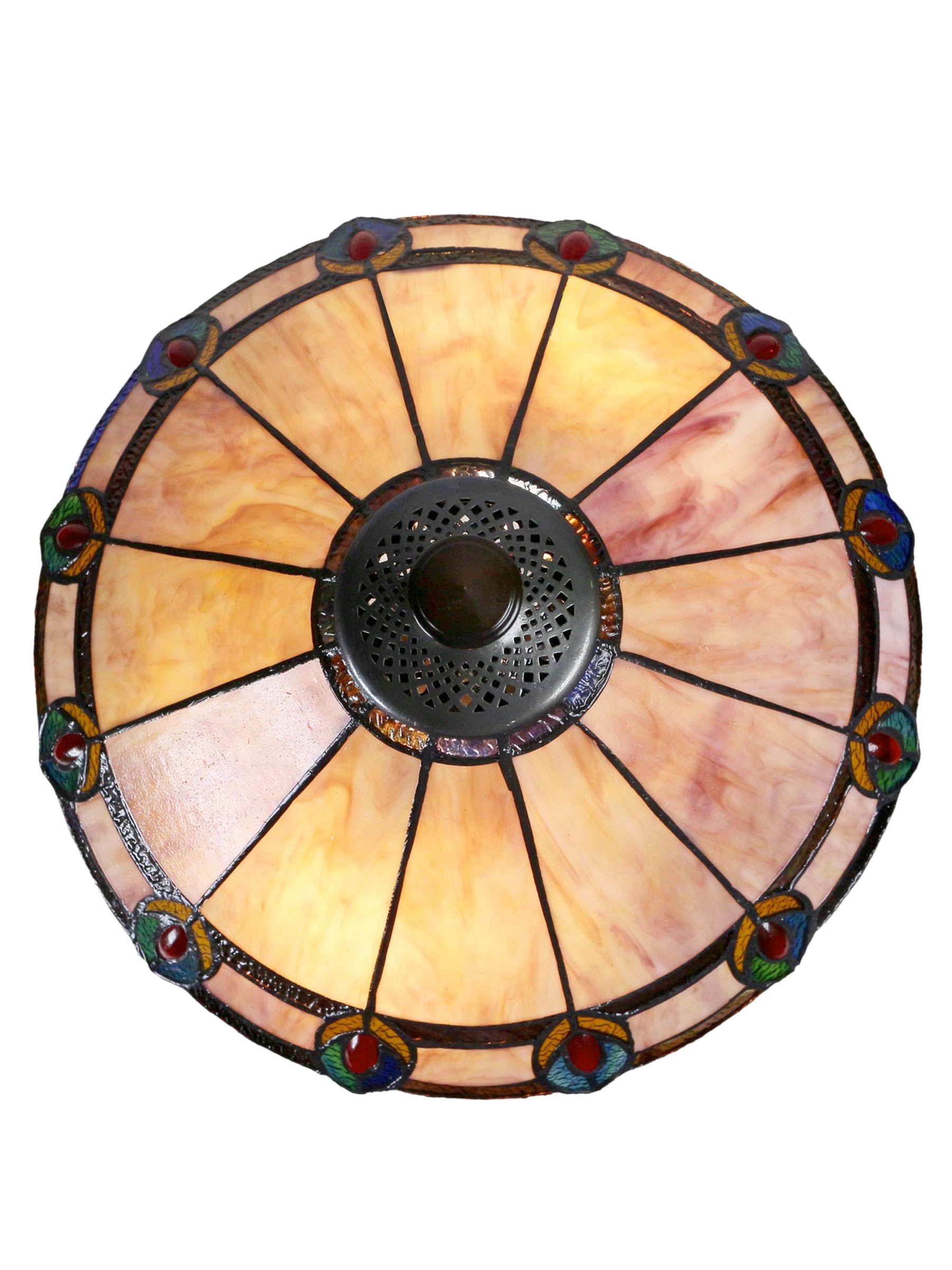 Dale Tiffany Aldridge Peacock Table Lamp, Antique Bronze, Multicolor, Model TT101081J