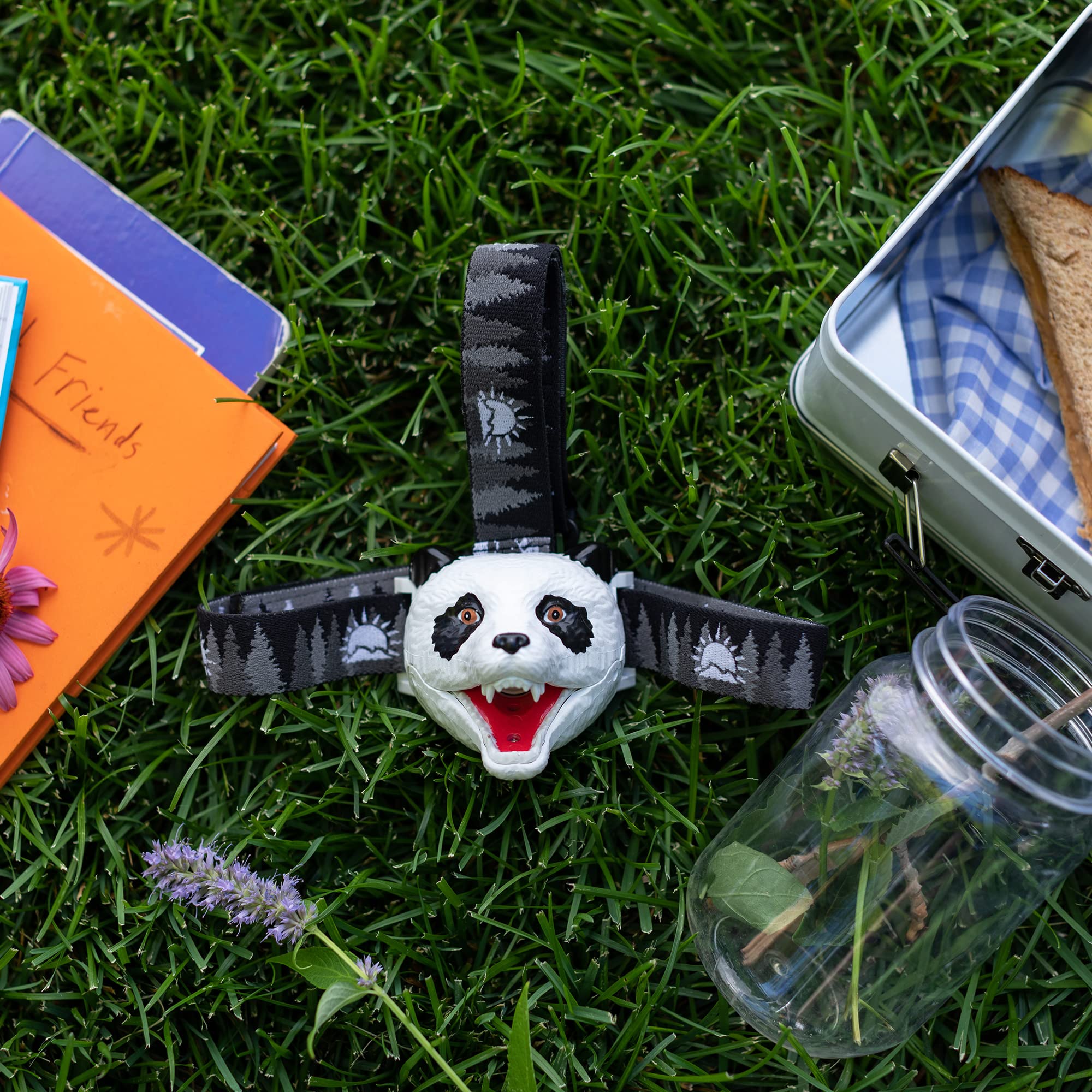 Sun Company Big Discoveries Bear Led Headlamp For Kids - Fun Animal Flashlight For Outdoor Adventures