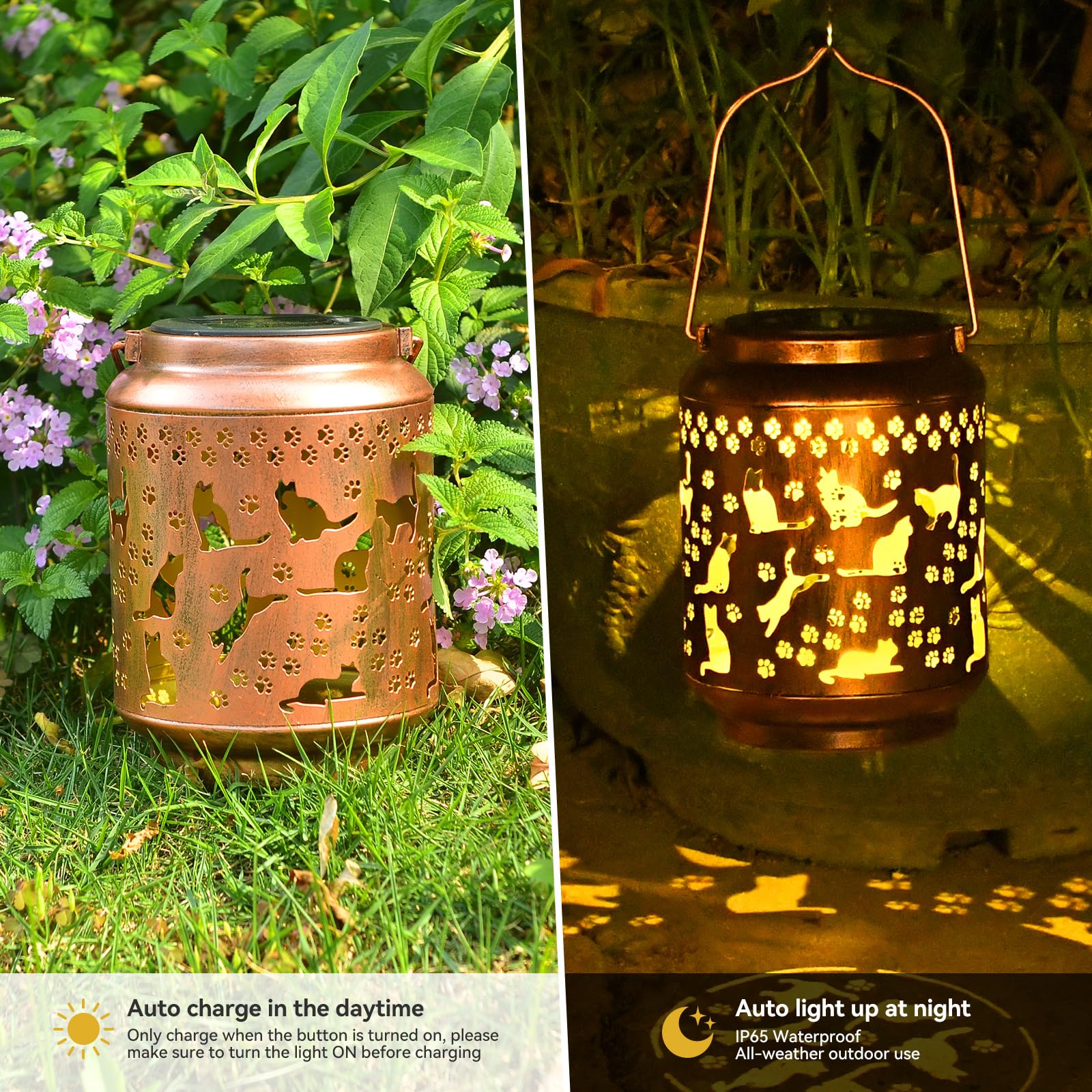 Cat Lover Gifts For Women Mom Grandma Sister Cat Solar Light   Gift Solar Lanterns For Mother Day Christmas Outdoor Waterproof Lights Led Mason Jar Hanging Lamps Decor For Garden Yard Patio