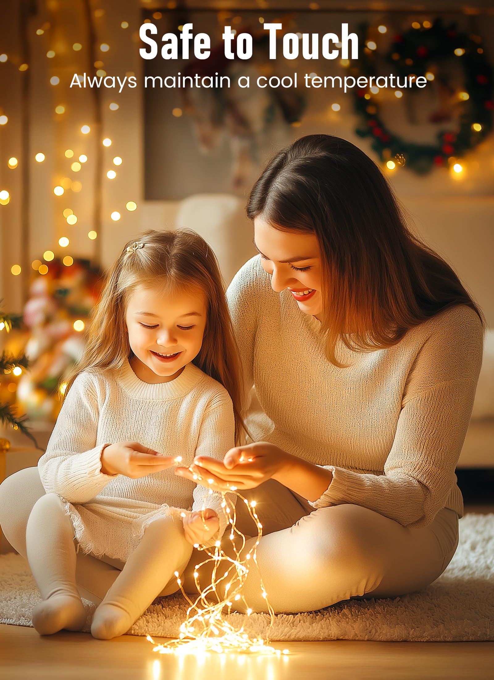 Minetom Fairy String Lights, 33Ft 100 Led Mini Battery Operated Fairy Lights Copper Wire Twinkle Lights Mason Jar Lights, Waterproof Starry Firefly Lights For Party Wedding Christmas Decor