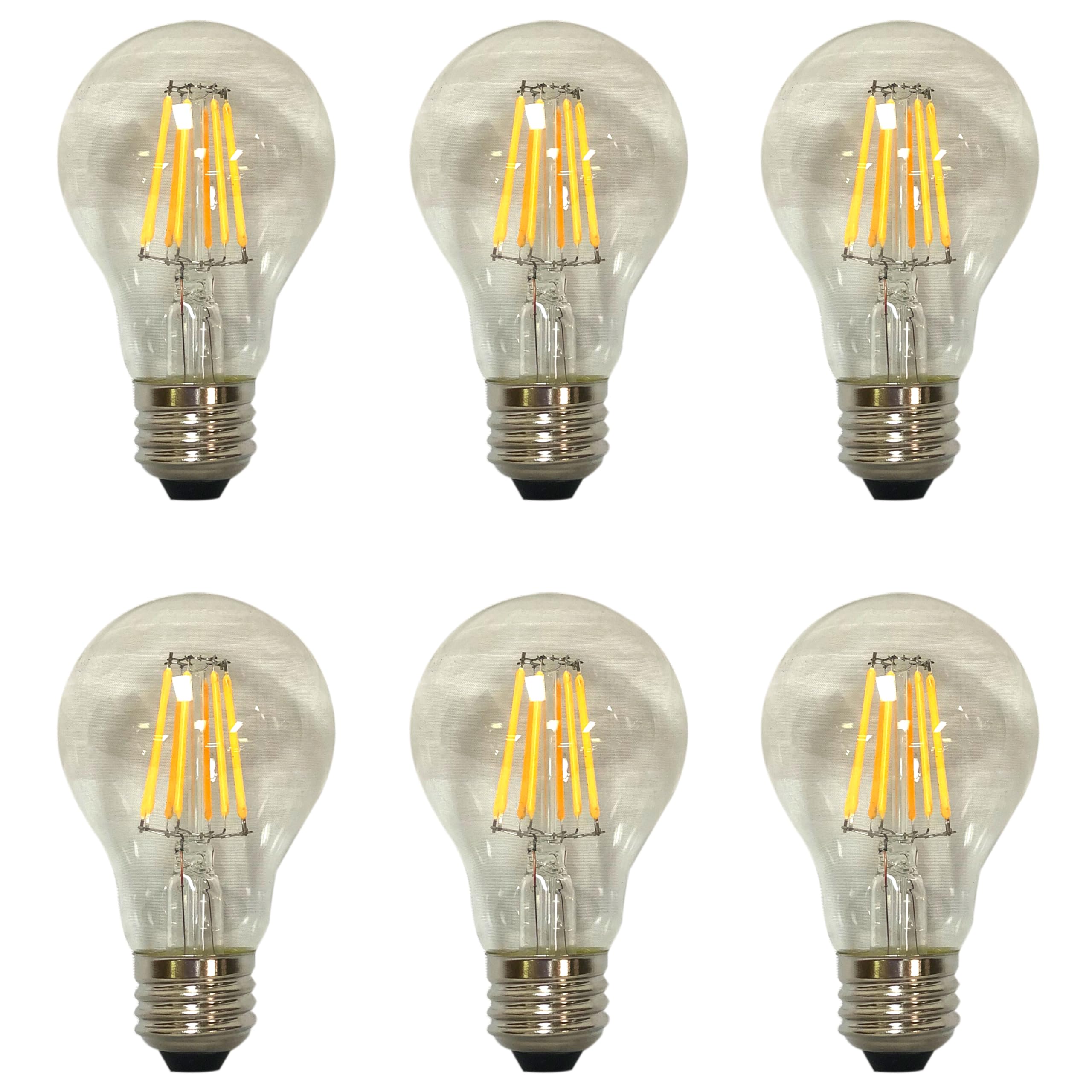 Royal Designs, Inc Lb-1506-6 Lb-1506-6 Vintage Dimmable Edison Light Bulb, A17/E26, Clear, 6 Count