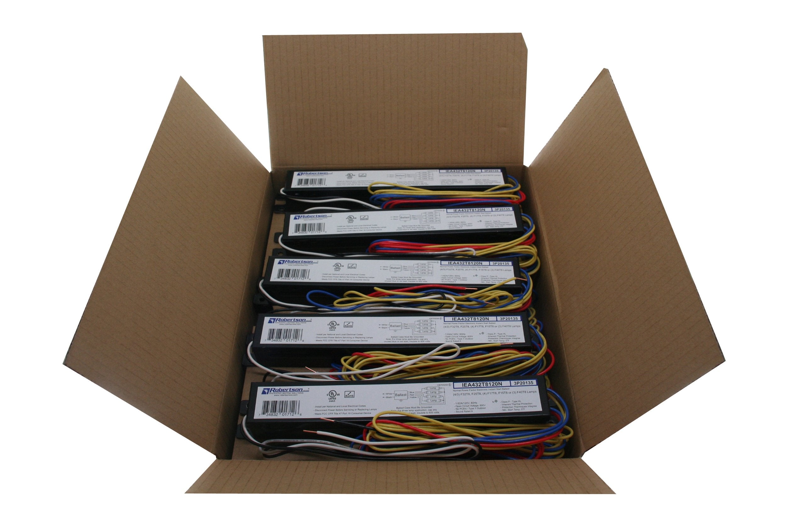 Robertson 1P20135 Iea432T8120N /B Oem-Pak Of 10 Fluorescent Eballasts (3P20135) For 4 F32T8 Linear Lamps, Instant Start, 120Vac, Npf, 60Hz, Normal Ballast Factor