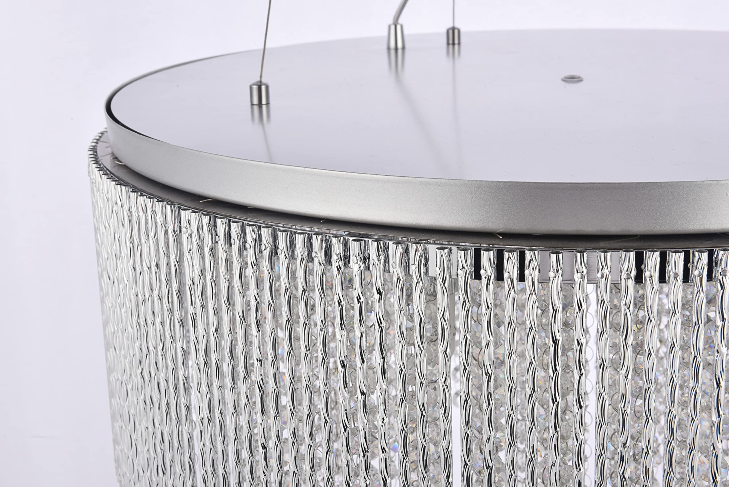 Elegant Lighting V2092D24C/RC Influx - Fourteen Light Pendant, Chrome Finish with Clear Royal Cut Crystal