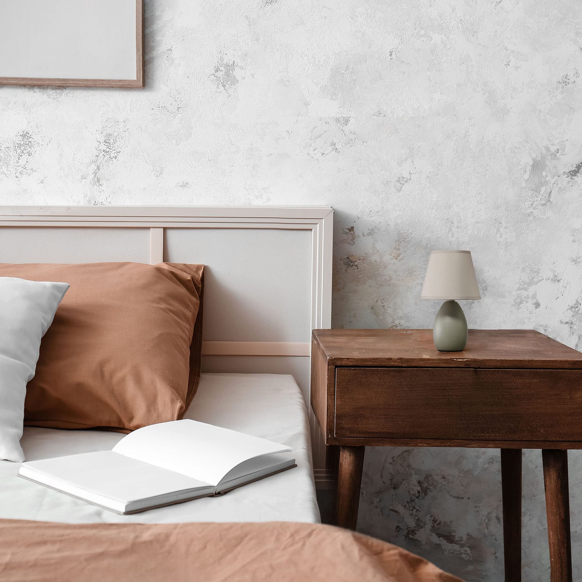 Creekwood Home Gray Ceramic Oblong Table Lamp With Drum Shade, 9.45&quot; Petite Design