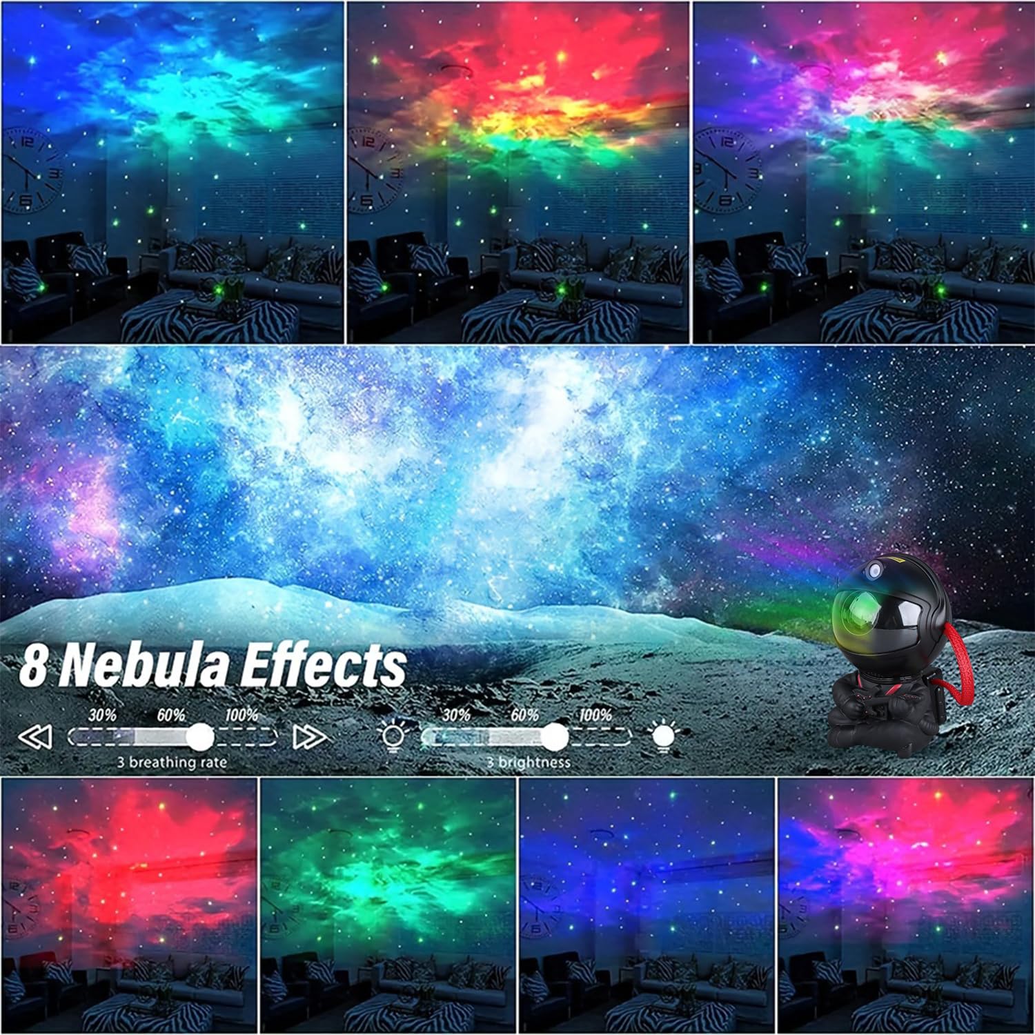 Astronaut Star Projector, Star Projector Galaxy Light For Kids,8 Modes Remote And 270? Adjustable Led Lights For Bedroom, Girls