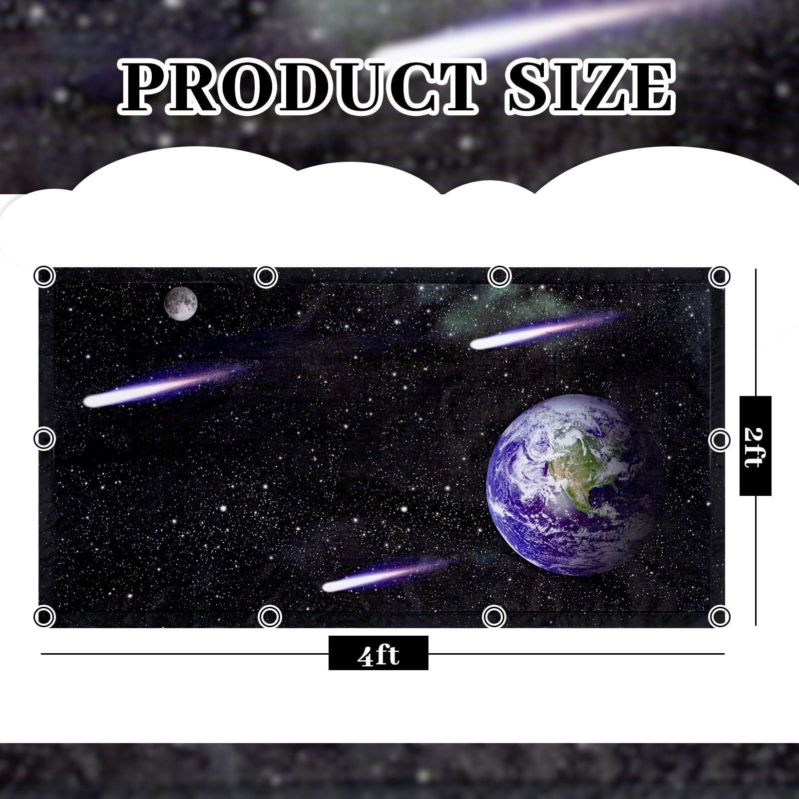 Patelai Fluorescent Light Cover with 10 Magnets, 4 x 2 Feet, Black, Model PT-Patelai-44510 for Classroom, Home, Office Decor