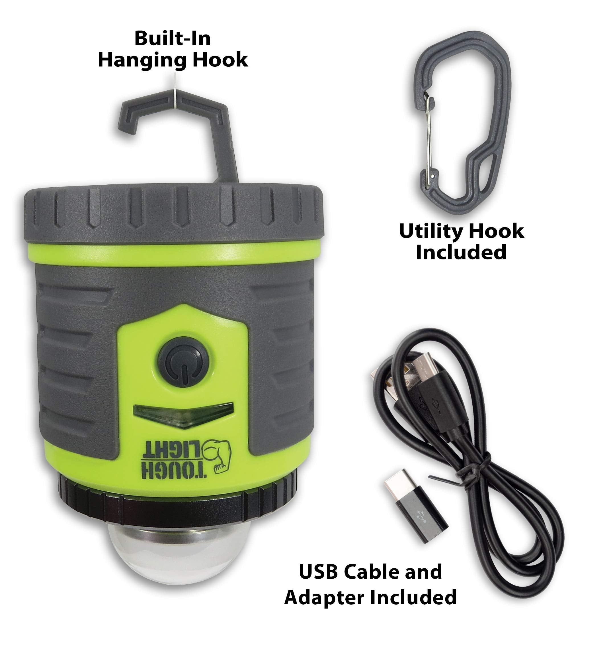 Tough Light USB Rechargeable Camping Lantern, 400 Lumens, 6000mAh Power Bank, Pink, Model 400LR, 200 Hour, 6 Modes