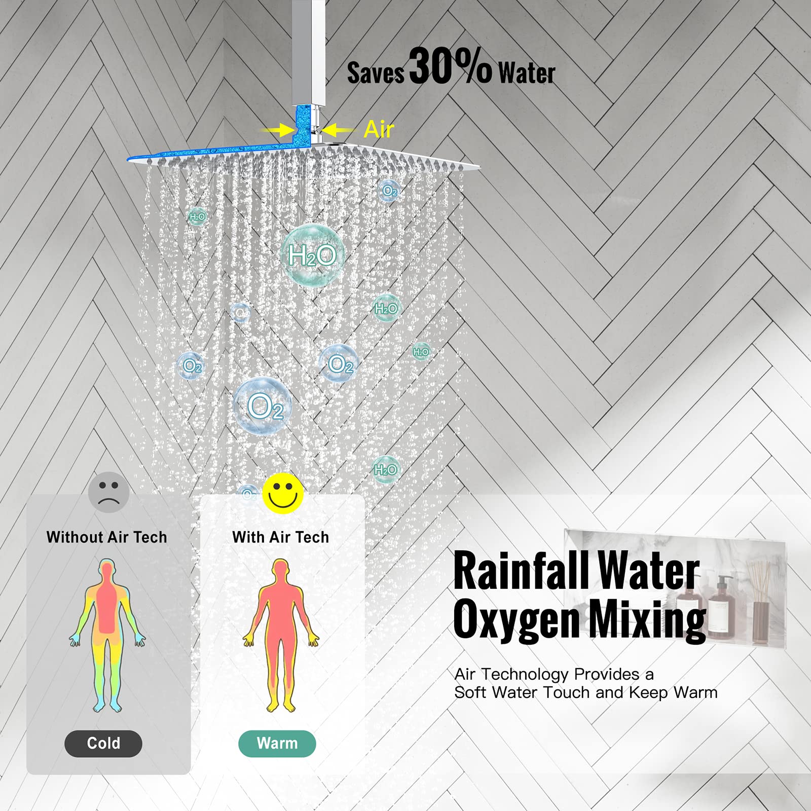 Sr Sun Rise Srsh-C1003 Ceiling Mount Bathroom Luxury Rain Mixer Shower Combo Set Rainfall Shower Head System 10 Inch Polished Ch