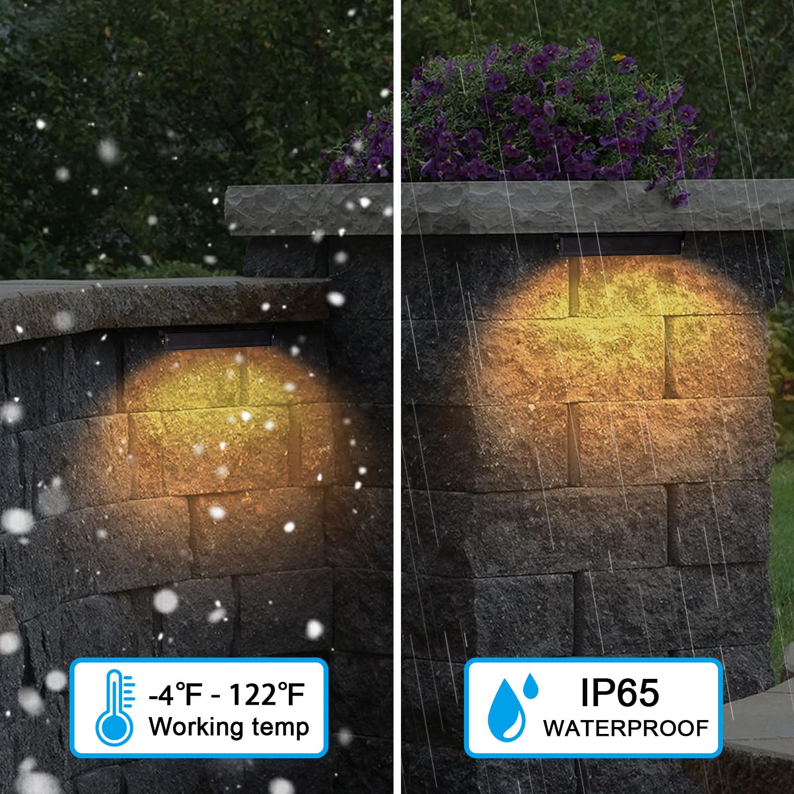 Modern 7Inch 3W Hardscape Lighting,2700K Soft White Retaining Wall Lights,12V Ac/Dc Low Voltage Landscape Paver Lights,Ip65 Wate