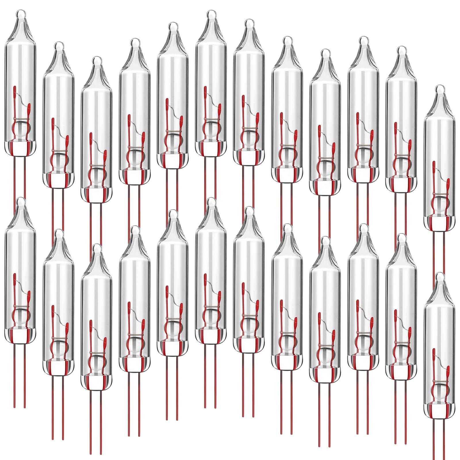 Remagr 140 Pcs 3.5v Christmas Mini Light Bulbs Xmas Holiday Incandescent Wire String Lights Clear Replacement Bulbs for Christma