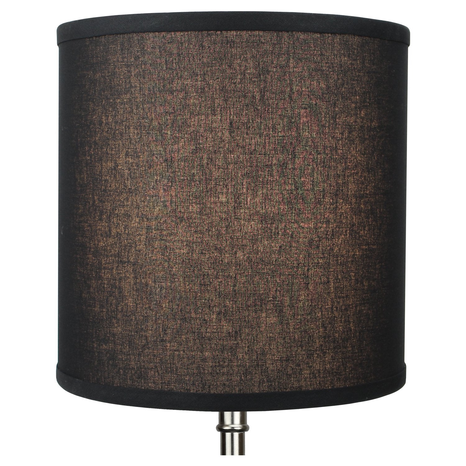 Fenchelshades.Com 10'' Top Diameter X 10'' Bottom Diameter 10'' Height Fabric Drum Lampshade Spider Attachment (Linen Black)