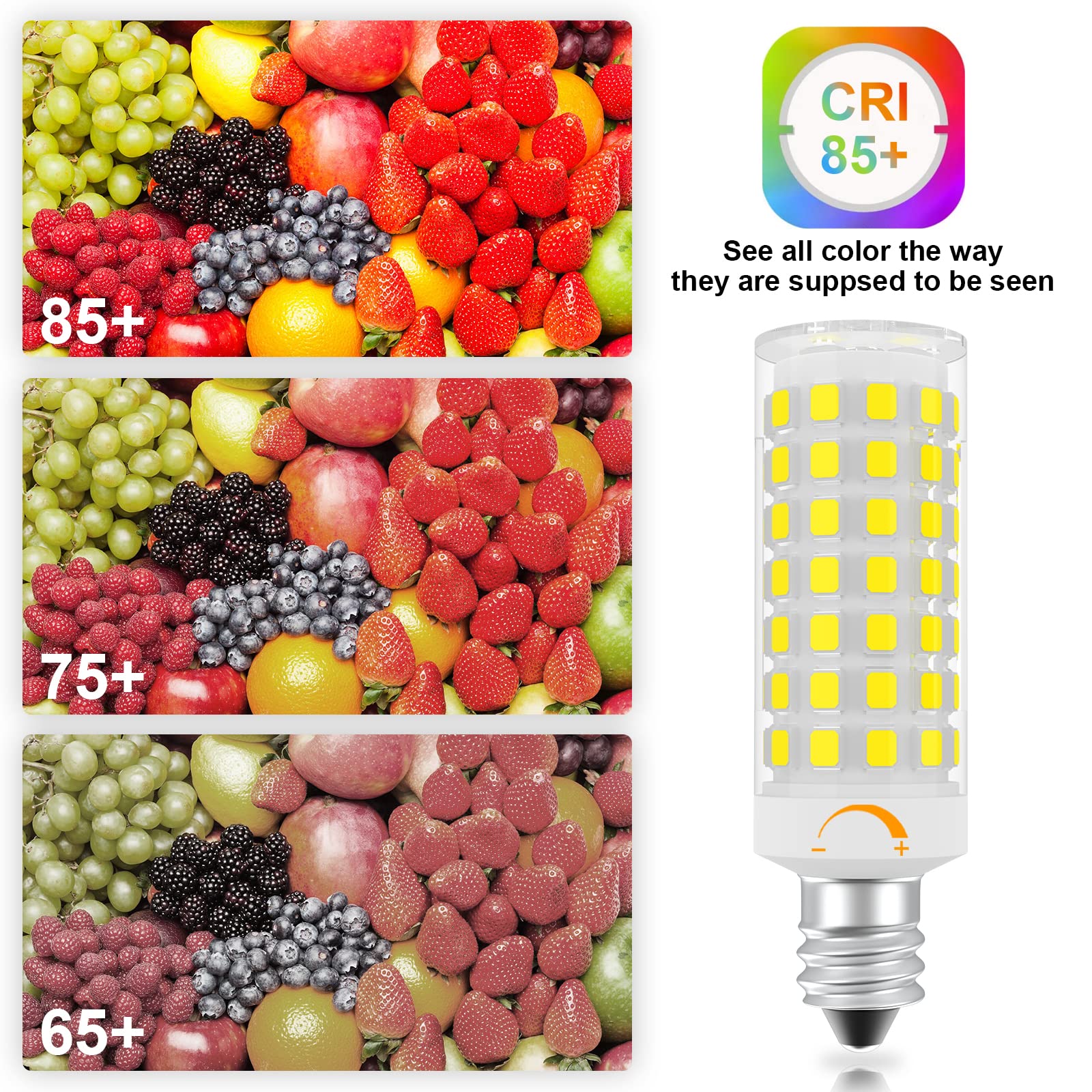 Dumiloo E11 Led Bulb Dimmable, 75 Watt Halogen Equivalent, 7W Natural White 4000K, T4 Mini Candelabra Base, Jde11 120V 75W For C