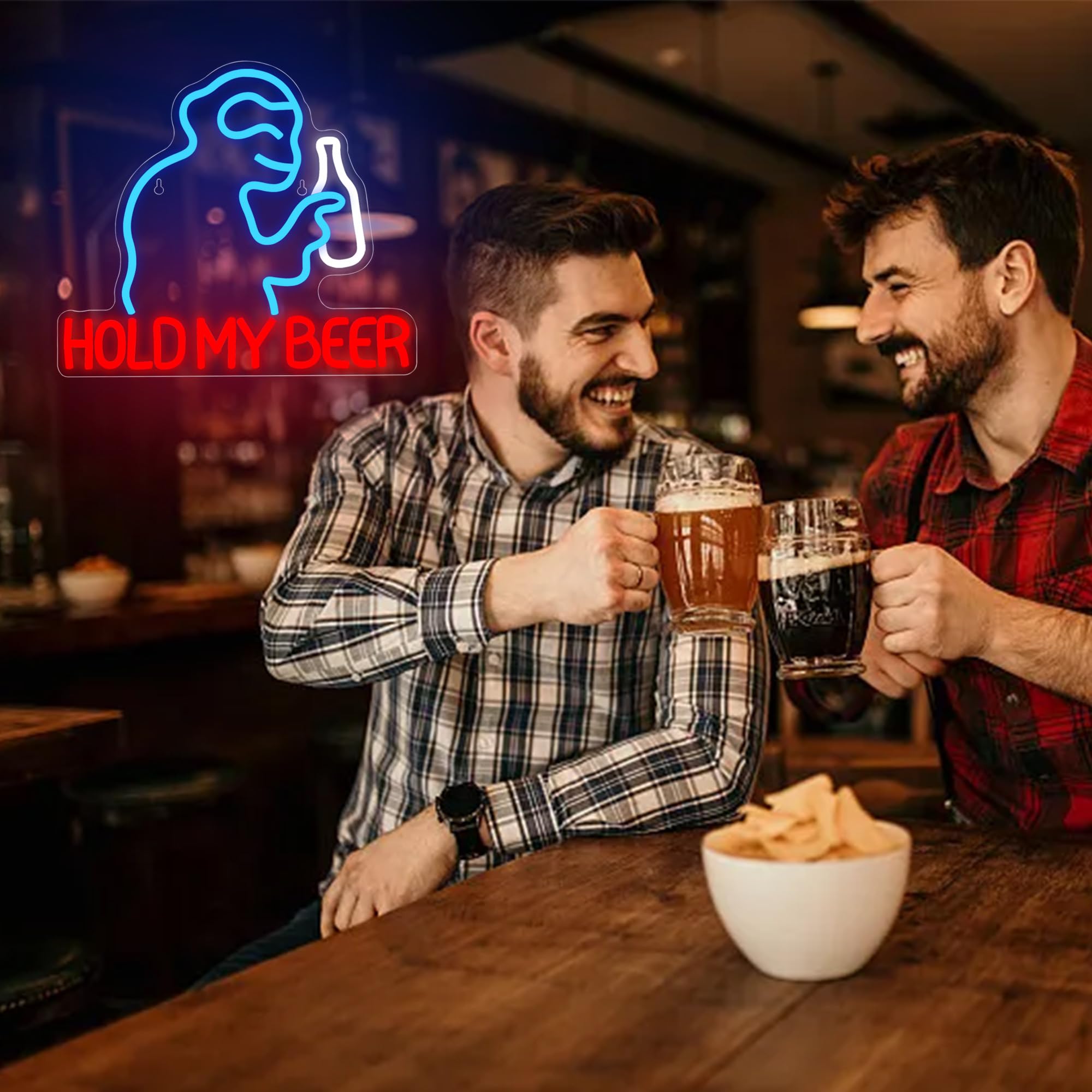 Hold My malt-inspired Neon Sign For Wall Decor malt-inspired Neon Sign Bar Led Light For Home Bar Man Cave Garage Pub Party Game Room Hotel Bedroom Birthday Gifts Usb Powered(Zkxd212)