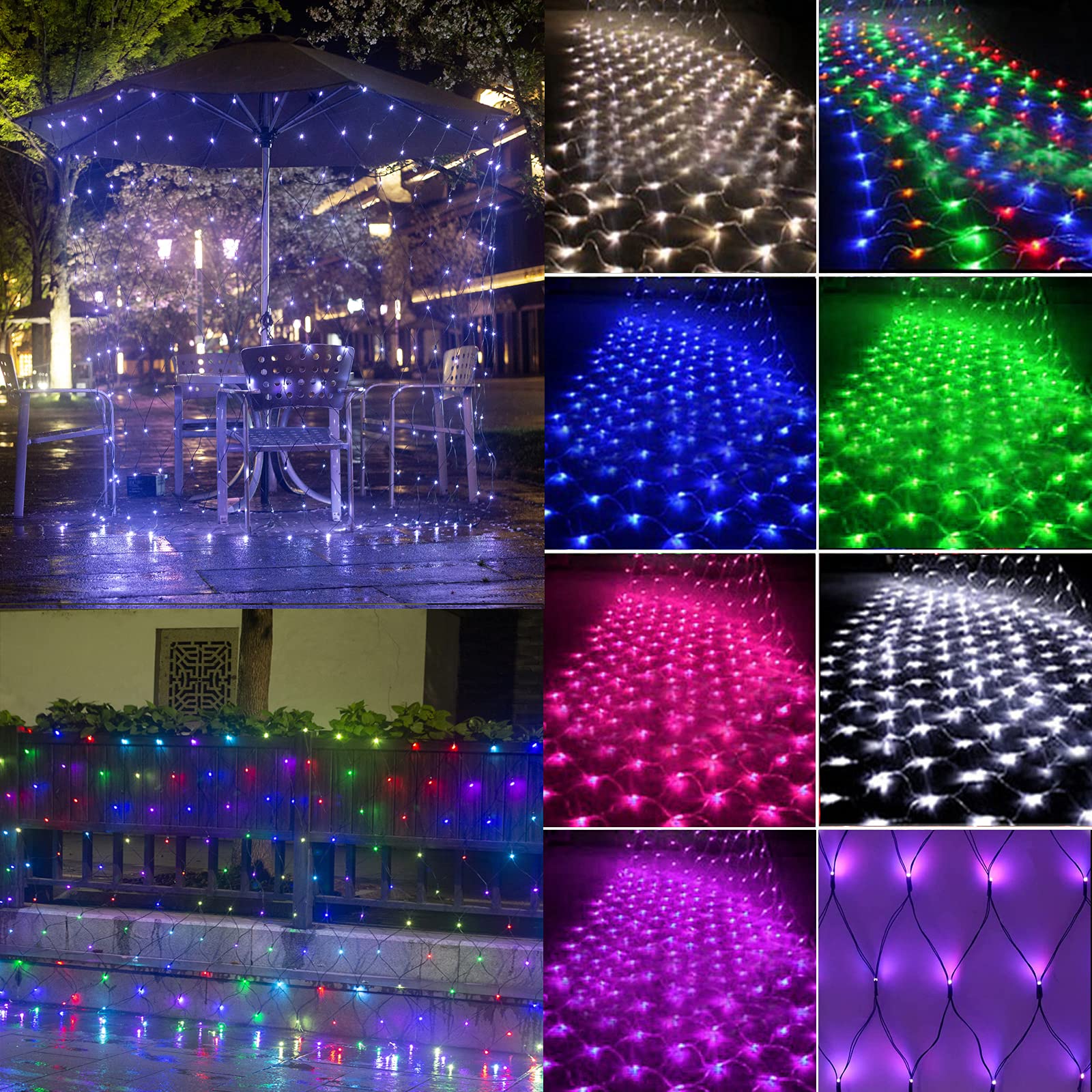 Oycbuzo 300Led White Net Lights, 14.8Ft X 5Ft Connectable Christmas Outdoor String Mesh Lights With 8 Lighting Modes, Waterproof