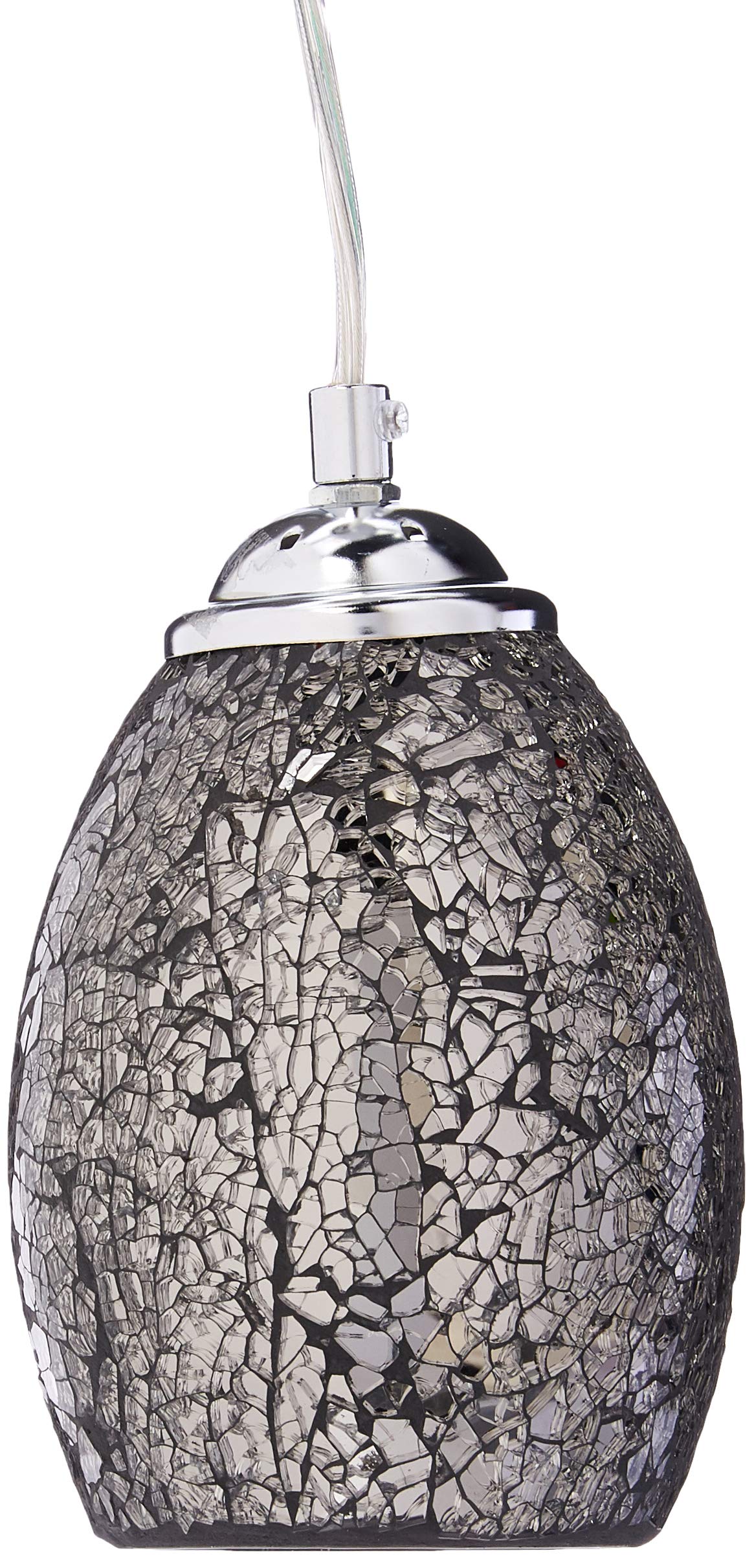 Chloe Lighting Ch3Gy16Dc05-Dp1 Melia Mosaic 1-Light Ceiling Grey Mini Pendant With 4.8-Inch Shade