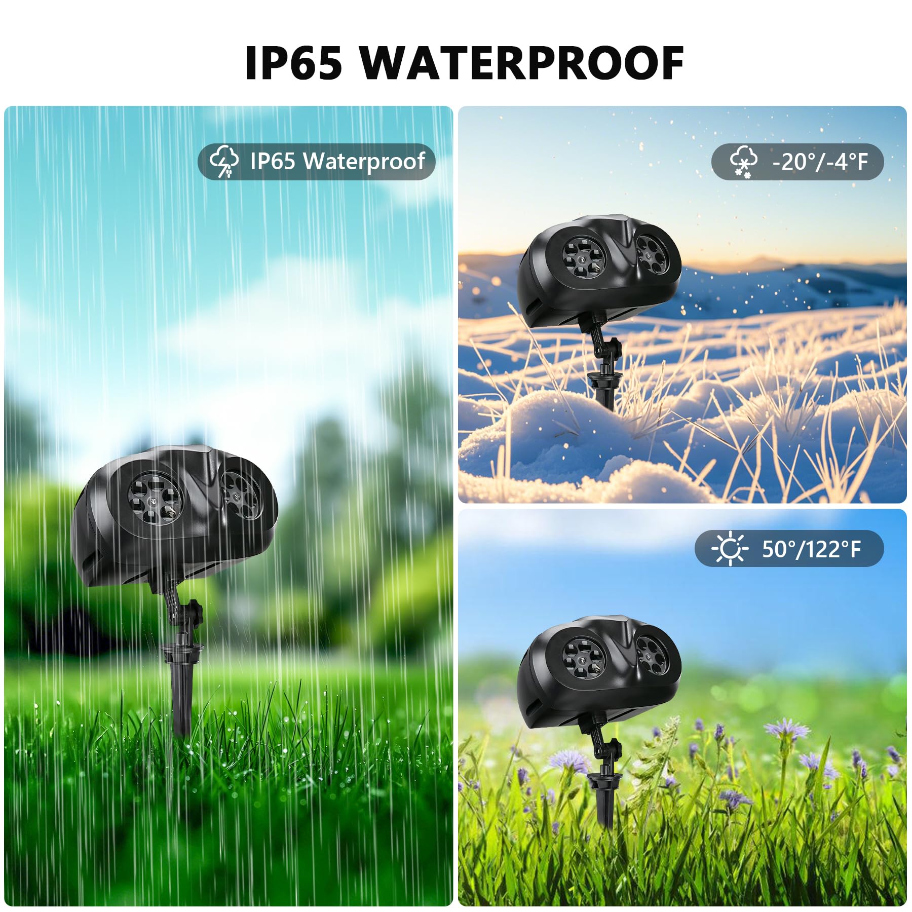 Nazuwke Christmas Snowflake Projector Lights Outdoor, Led Snowfall Projector With Remote, Ip65 Waterproof Snow Projection Outdoo