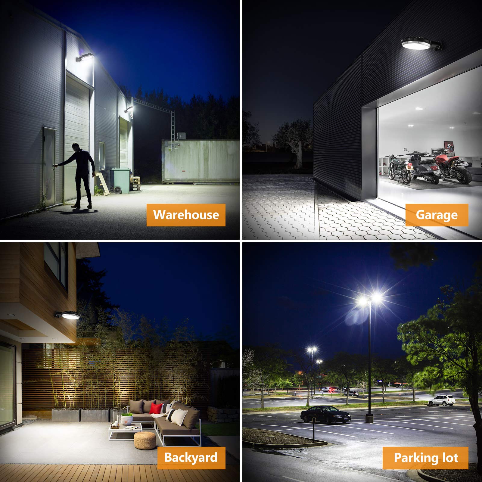 Viugreum 100W LED Barn Light, Dusk to Dawn, 12000LM, IP65 Waterproof, 5000K Daylight, 2 Pack, Aluminum, Model ZT