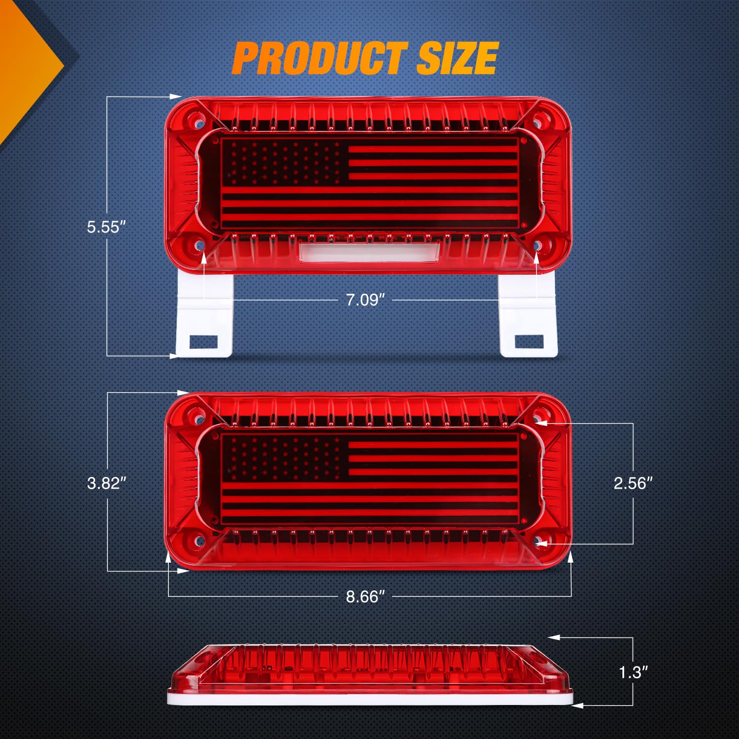 Nilight RV Tail Light 72 LED - Waterproof Stop Brake Turn Signal Lights - Model TL-195 - Red for Caravan Camper Van