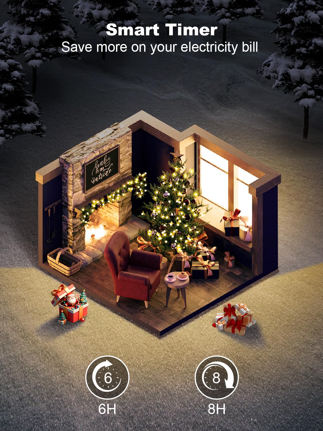 300 Led String Lights Outdoor  100Ft Warm White Christmas Lights For Outside With Remote  Timer Memory Function  8 Modes Waterproof Fairy Lights Plug In  For Xmas Tree Bedroom Patio Party