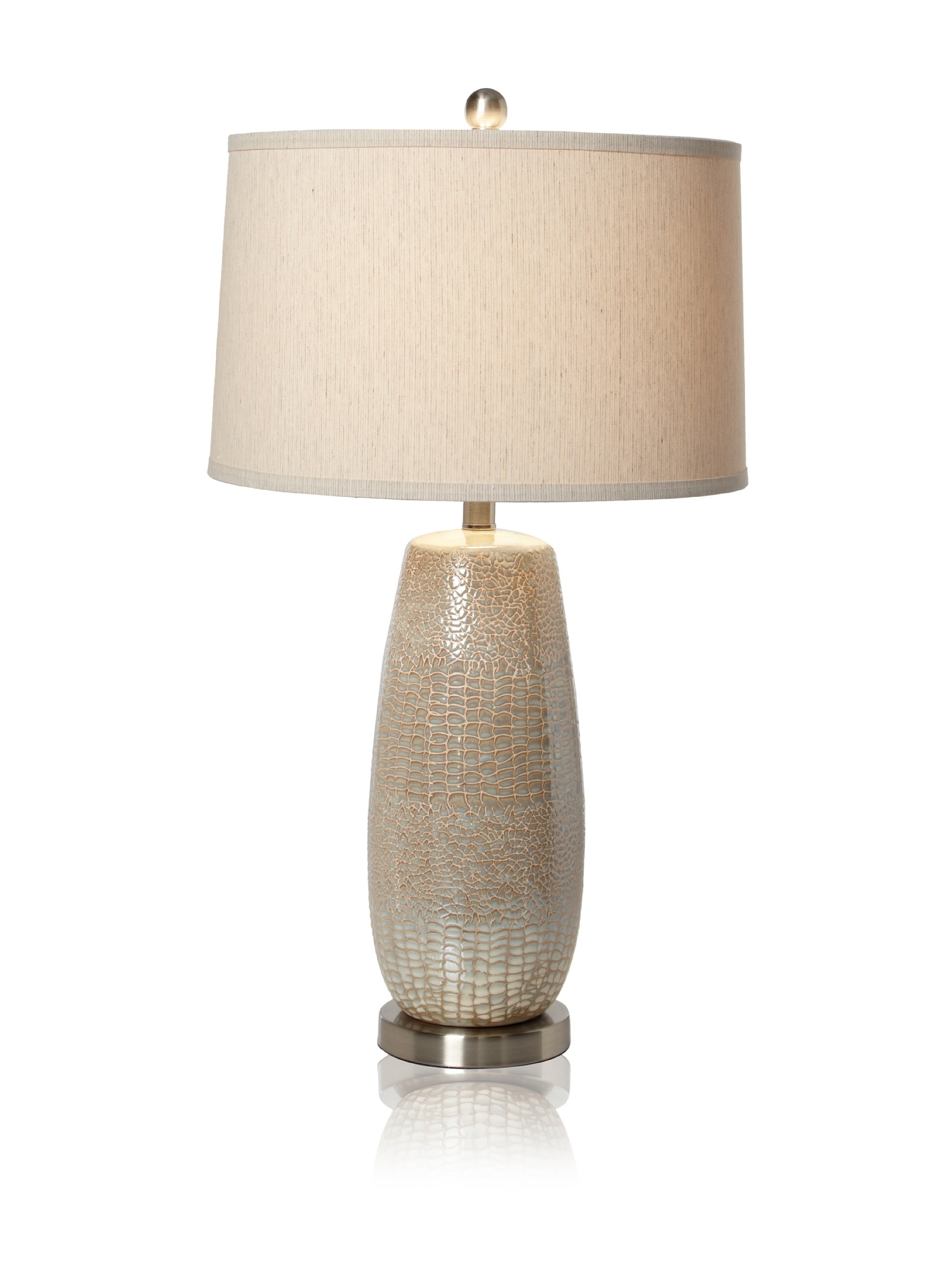 Greenwich Lighting Melrose Table Lamp, Rouen Silver
