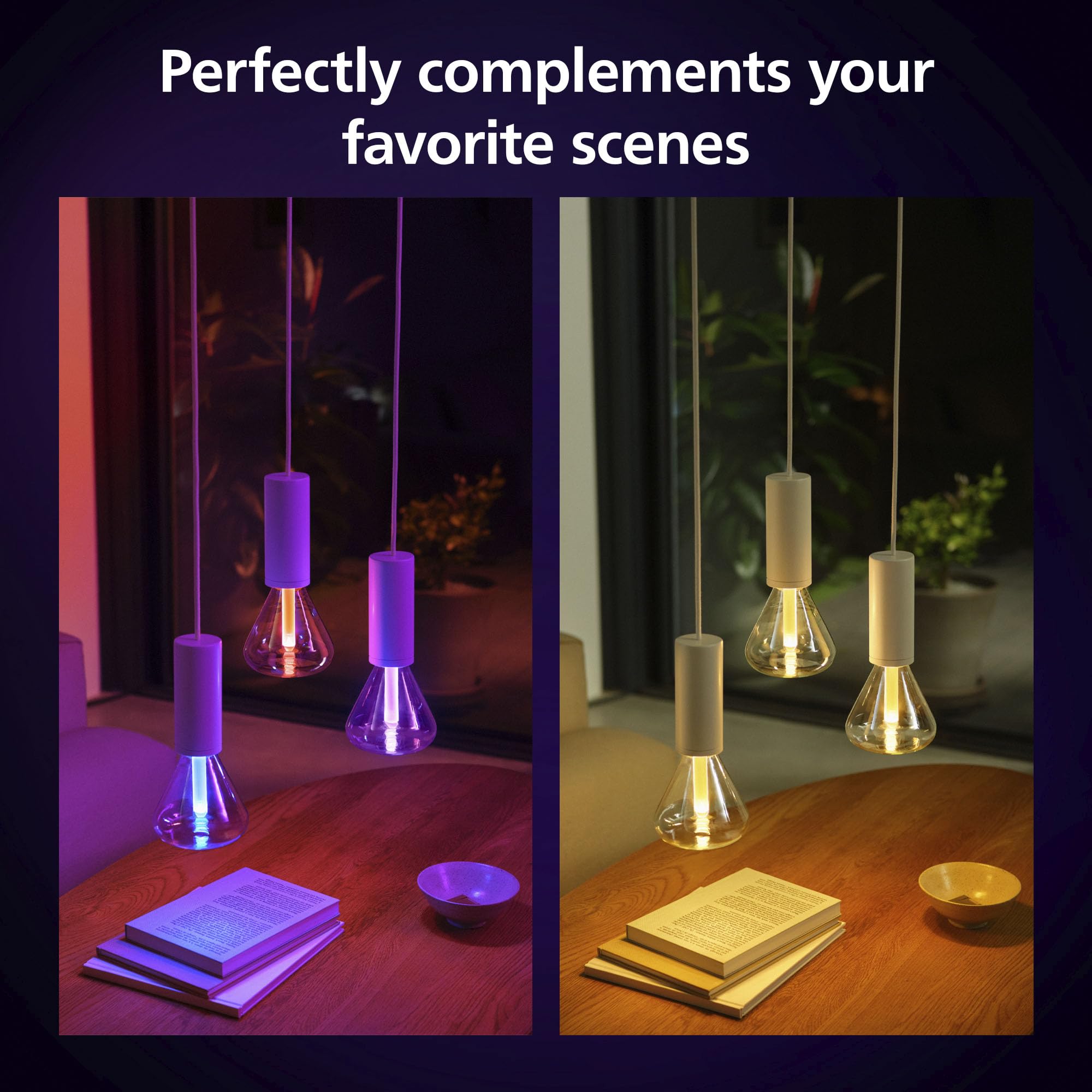 Philips Hue Lightguide Tr125 Triangle Smart Led Bulb - Handblown Glass - Color Changing Light - Compatible With Amazon Alexa, Ap