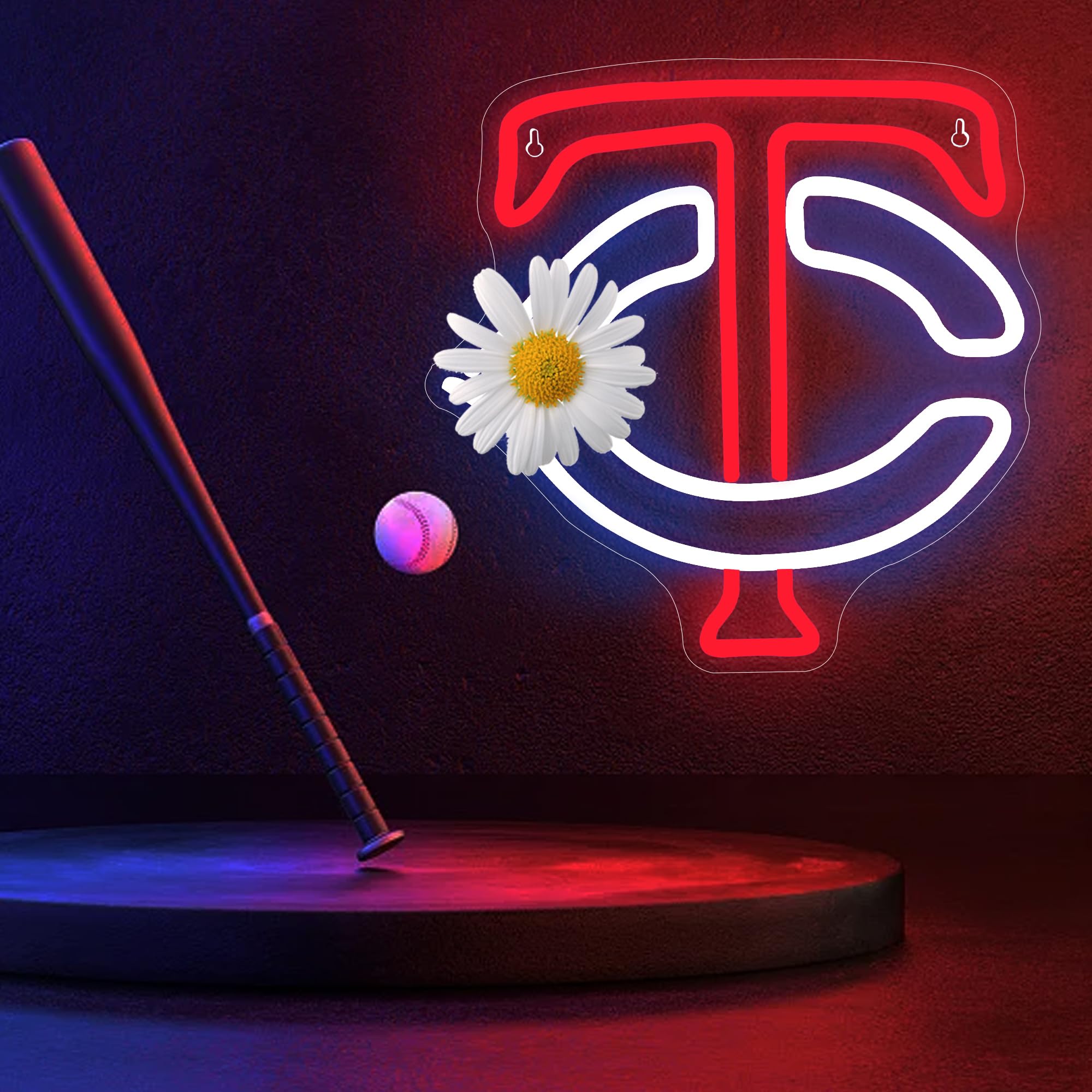 Baseball Neon Sign For Wall Decor Baseball Led Light Up Sign Baseball Wall Decor Sports Neon Lights For Club Bedroom Man Cave Bar Sports Gifts For Men Teen Boys Fans Size 13.4 * 13.4 In(Xd149)