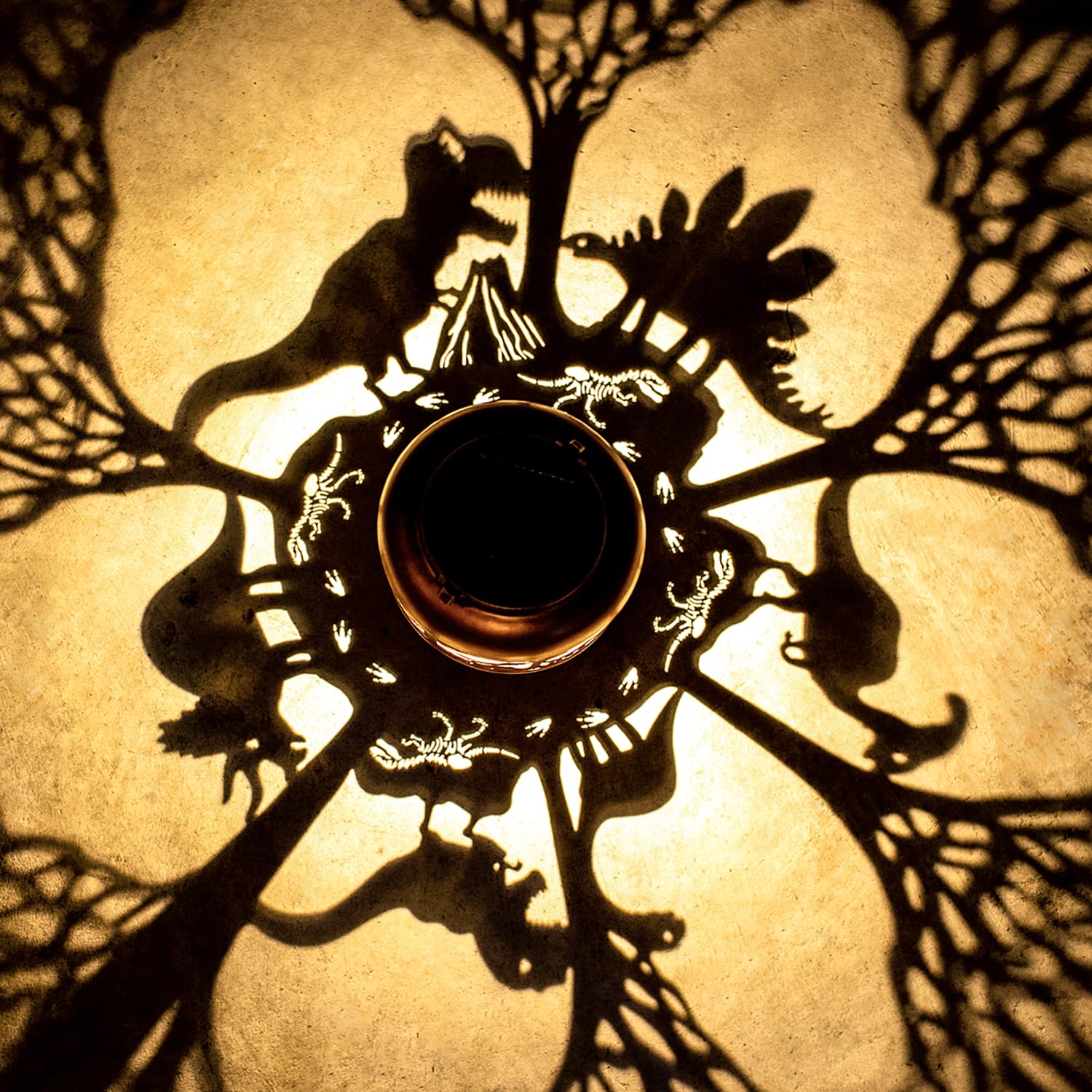 Dinosaur Solar Lanterns Outdoor Waterproof,Hanging Solar Lights Dinosaur Gifts For Women Men Metal Led Decorative Light For Yard