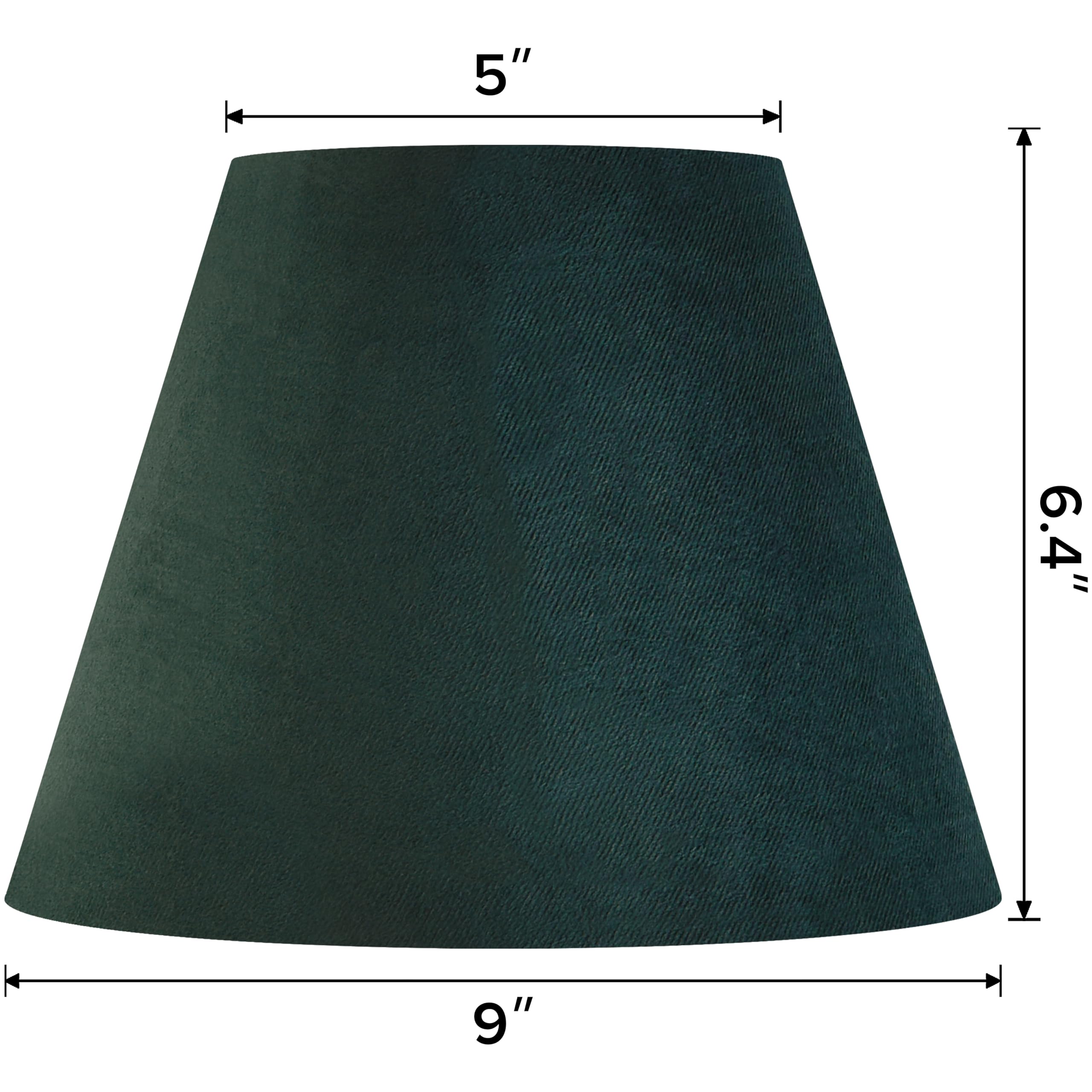 Goso 5 * 9 * 6.4 Inch(Spider) Green Velvet Lamp Shade Small Drum,Art Decor Mirror Lamp Shade For Table Lamps Wall Mount, Rustic