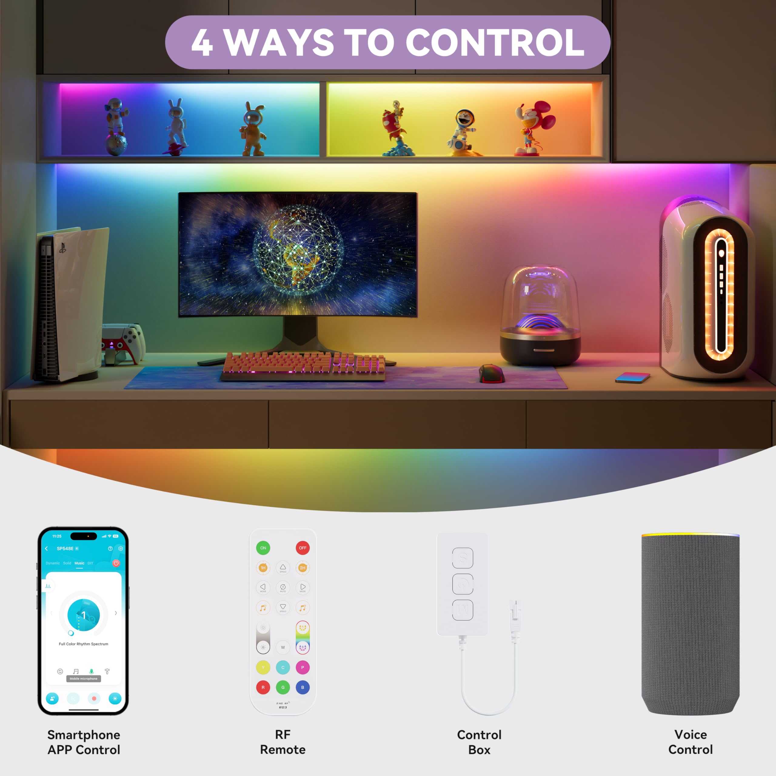 Miwise Rgb Smart Ic Cob Led Strip Light,20Ft Color Chasing Flexible Led Tape Light,Ws2811 Addressable Rgb Strip With App Control/Music Mode,Work With Alexa/Google,For Party/Home Diy Lighting Projects