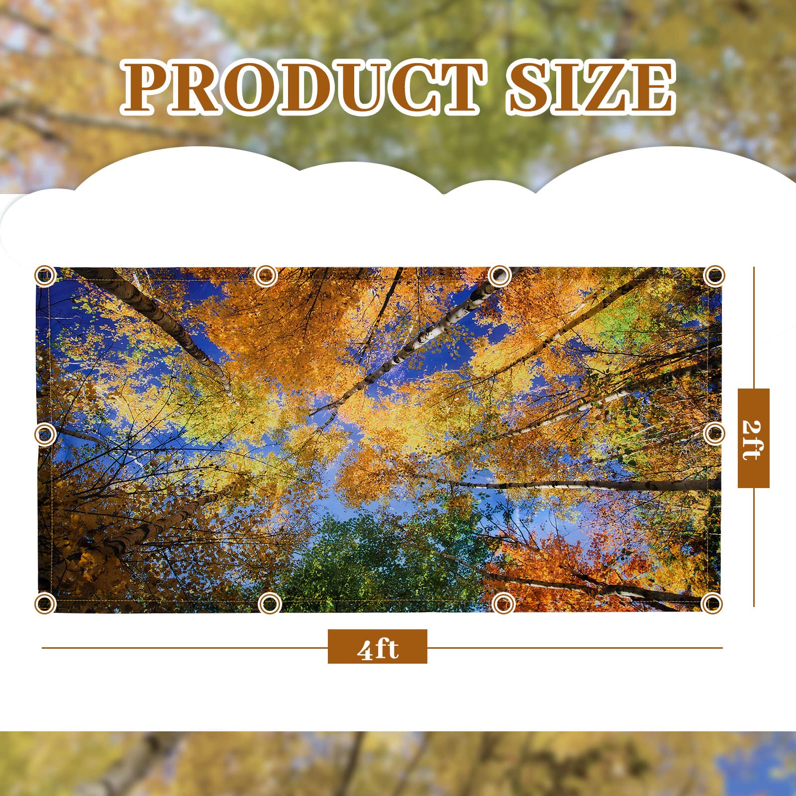 Patelai Fluorescent Light Cover Magnetic Shade 4 x 2 Feet for Classroom, Home, Office - Autumn, Model PT-Patelai-3144