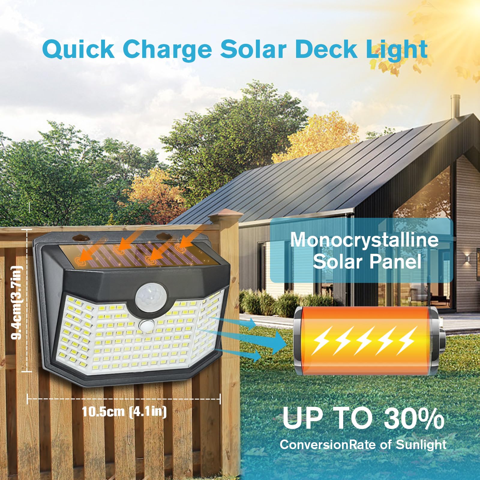 Aootek Solar Motion Sensor Lights - 6 Pack Black Oval Wall Lights with 3 Modes for Garden, Patio, Garage - Model JY2440-6