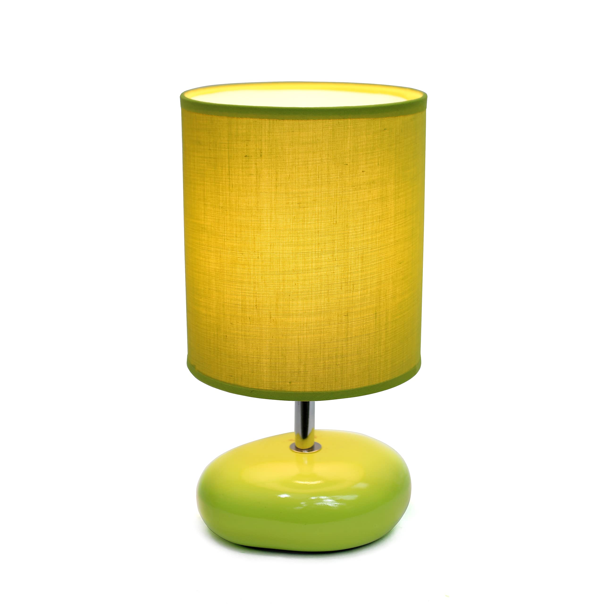 Simple Designs Lt2005-Grn Stonies Small Stone Look Table Desk Bedside Lamp, Green 5.51 X 5.51 X 10.24