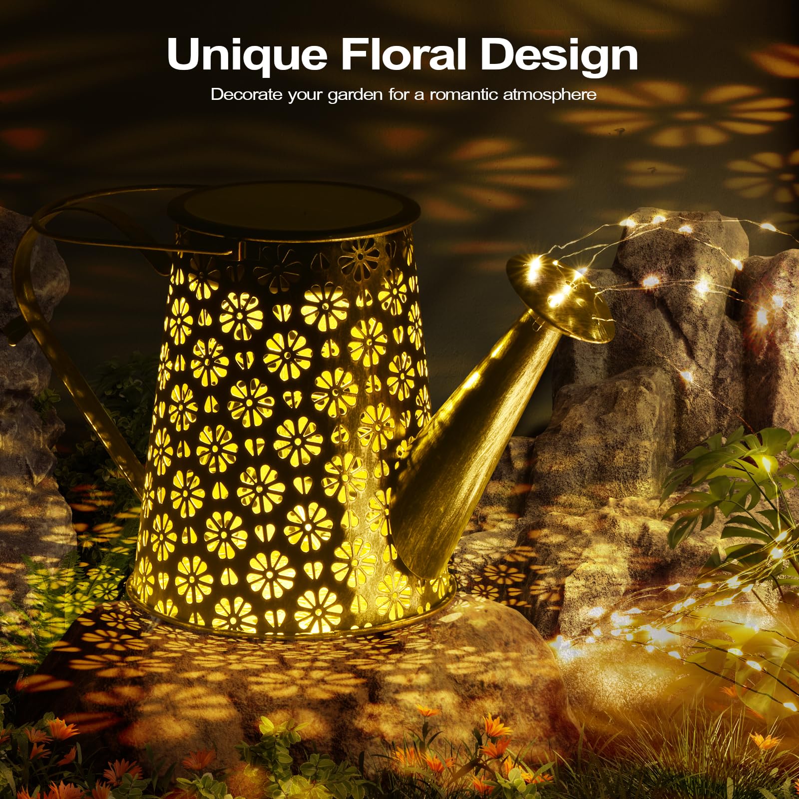 90 Led Solar Watering Can With Lights, Waterproof Large Hanging Lantern Landscape Solar Lights Outdoor Garden Decor For Outside Yard Porch Gardening Gifts For Mom Birthday Mother'S Day