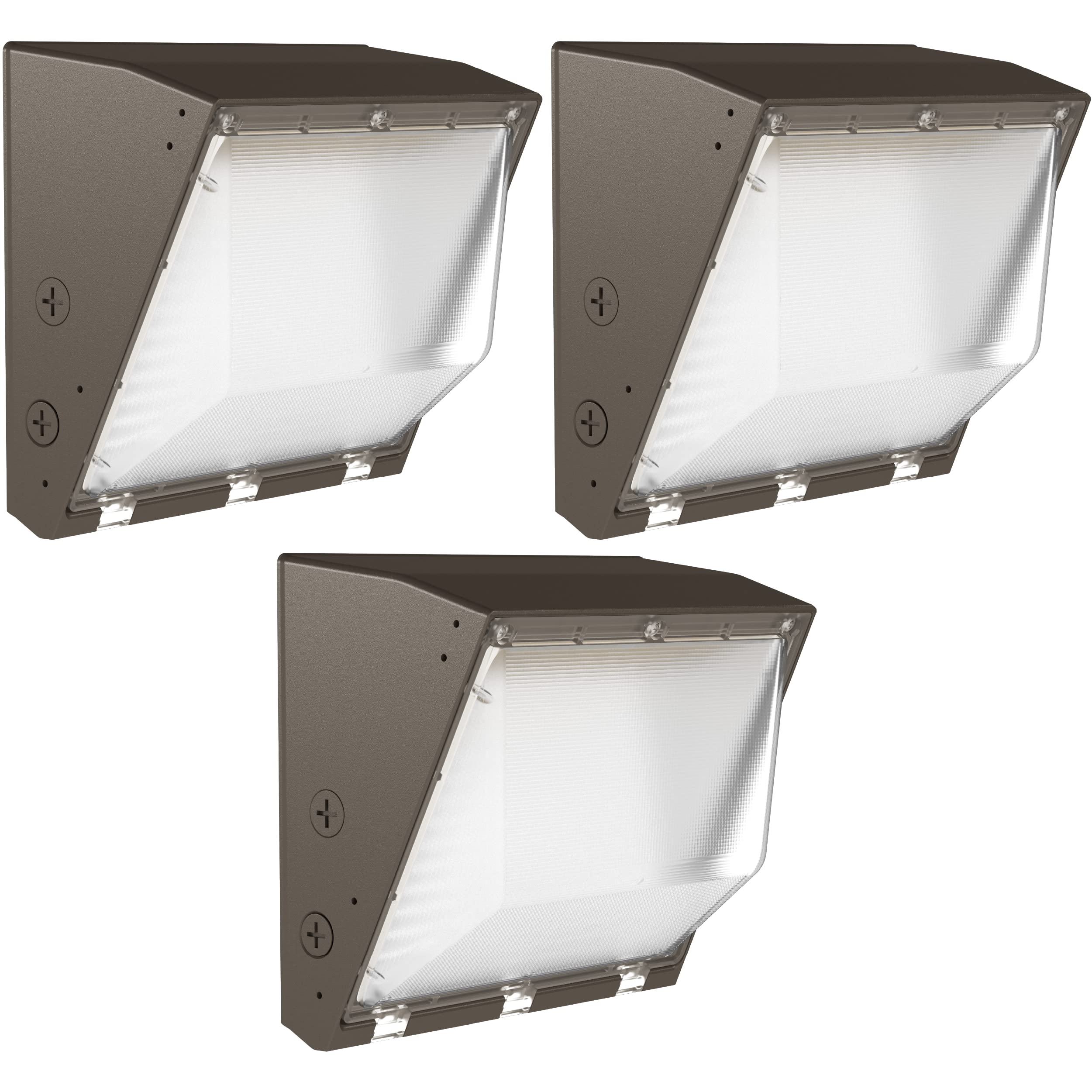 Sunco 3 Pack 60W LED Wall Pack Outdoor Industrial Dimmable Waterproof Commercial Grade Security Warehouse Super Bright Parking L