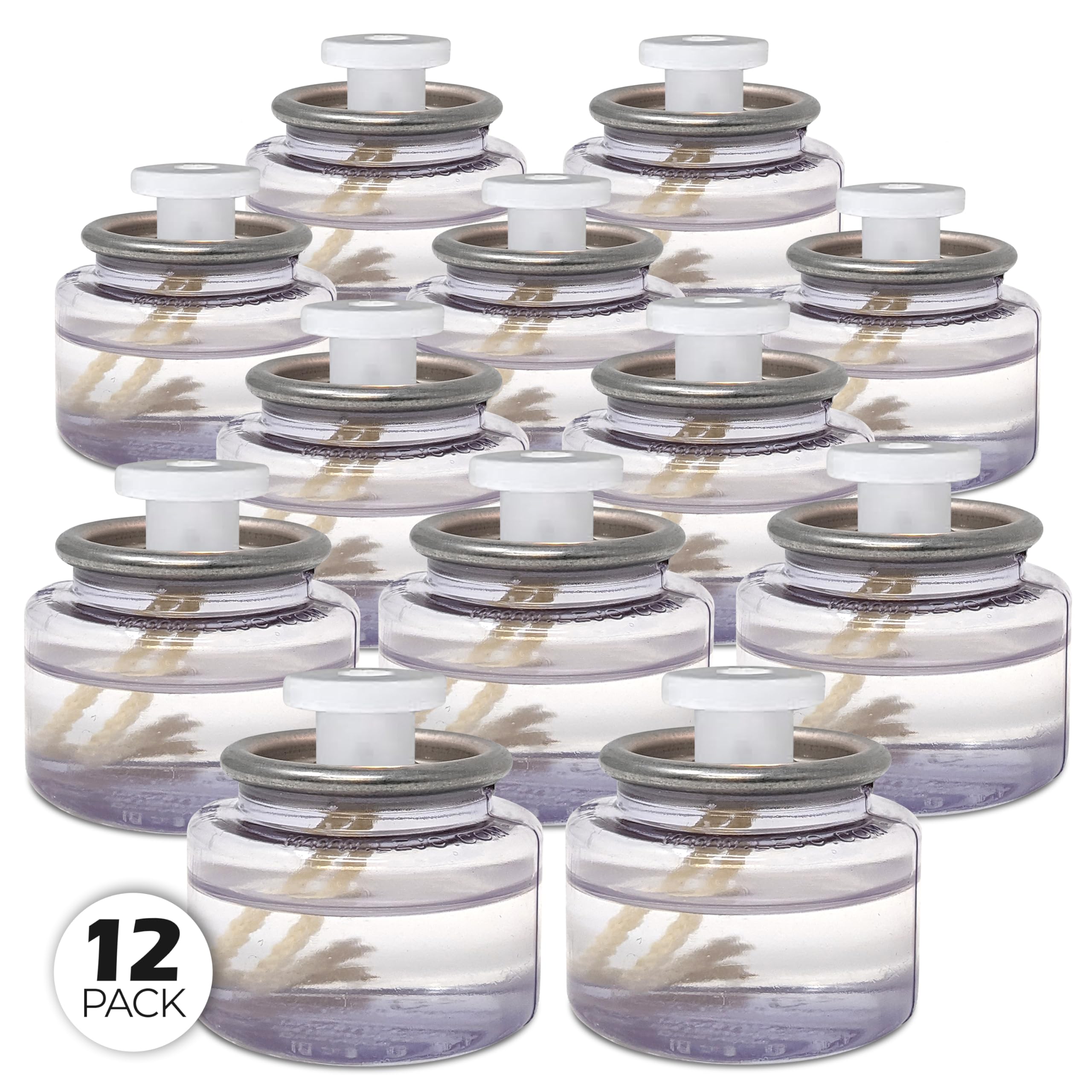 Hyoola Oil Candles - 8 Hour Liquid Candles - Disposable Liquid Paraffin Tea Lights - 12 Pack - For Restaurant Tables And Emergency Candles