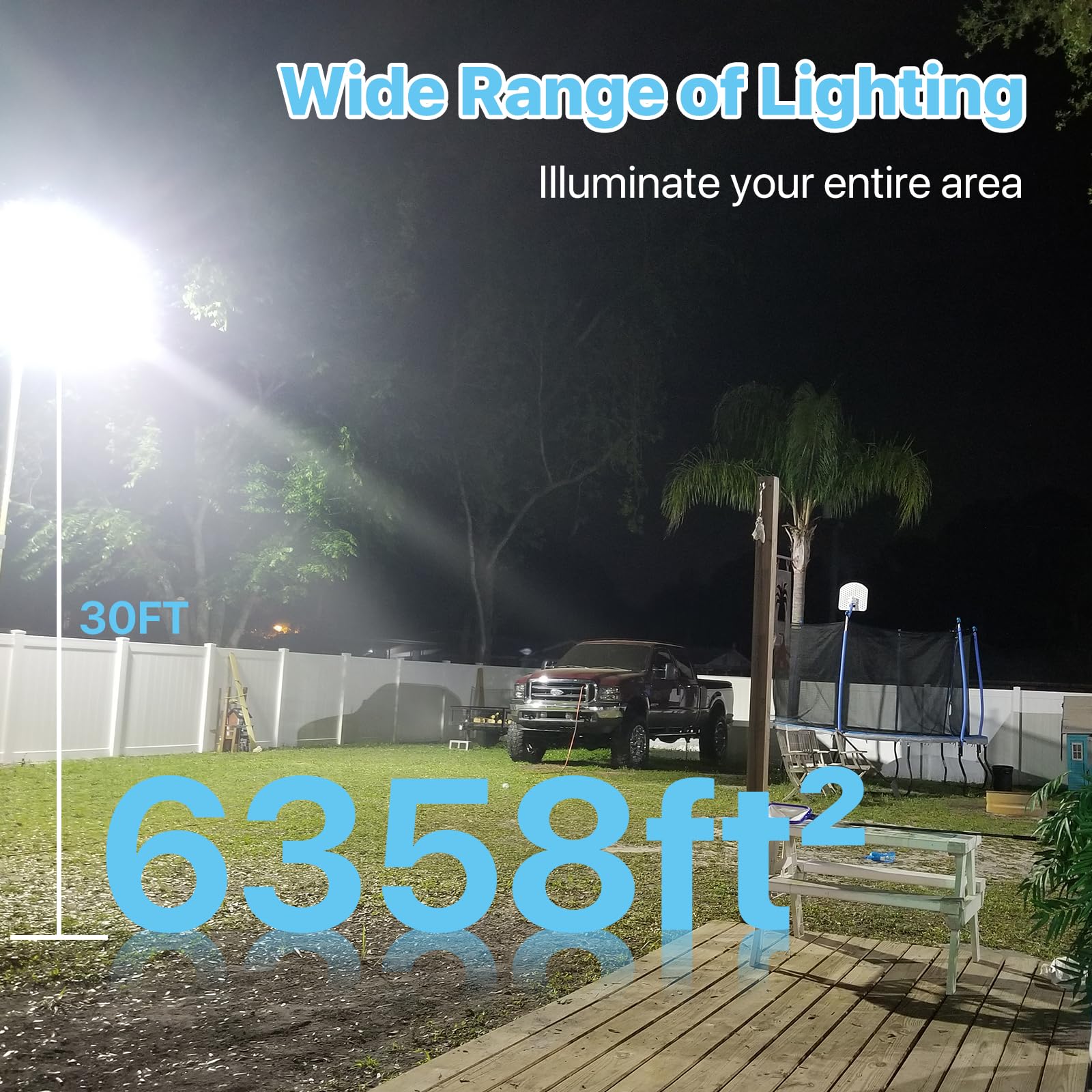 Hyperlite Parking Lot Lights 300W: 45000Lm 5000K Ul Listed Led Parking Lot Lights Outdoor - Arm & Slip Fitter 2 In 1 Wall Mount