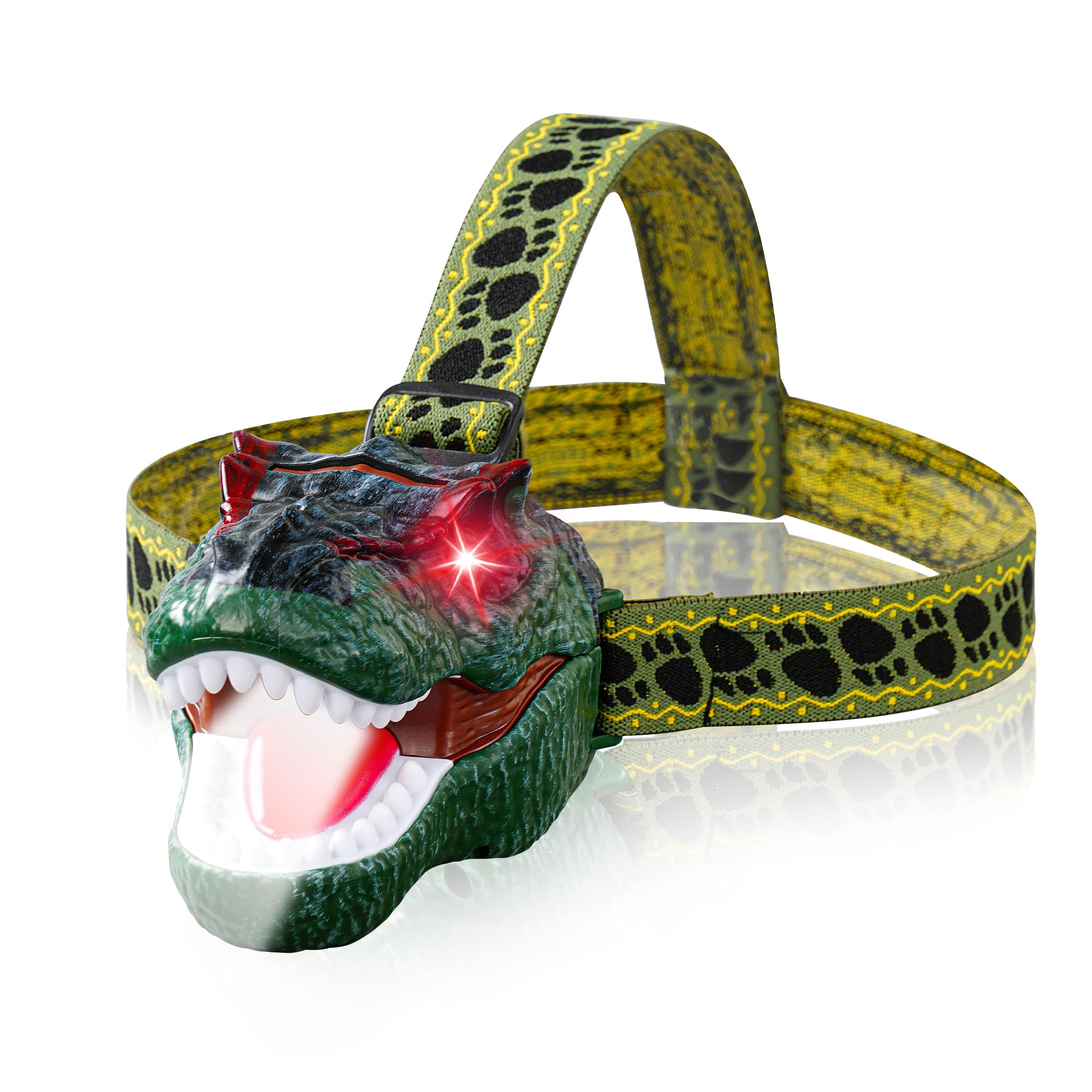 Sanyiyiba Dinosaur Headlamp For Kids T-Rex Led Flashlight With Roar Sound And Adjustable Headband Fun Kid Camping Gear Outdoor H