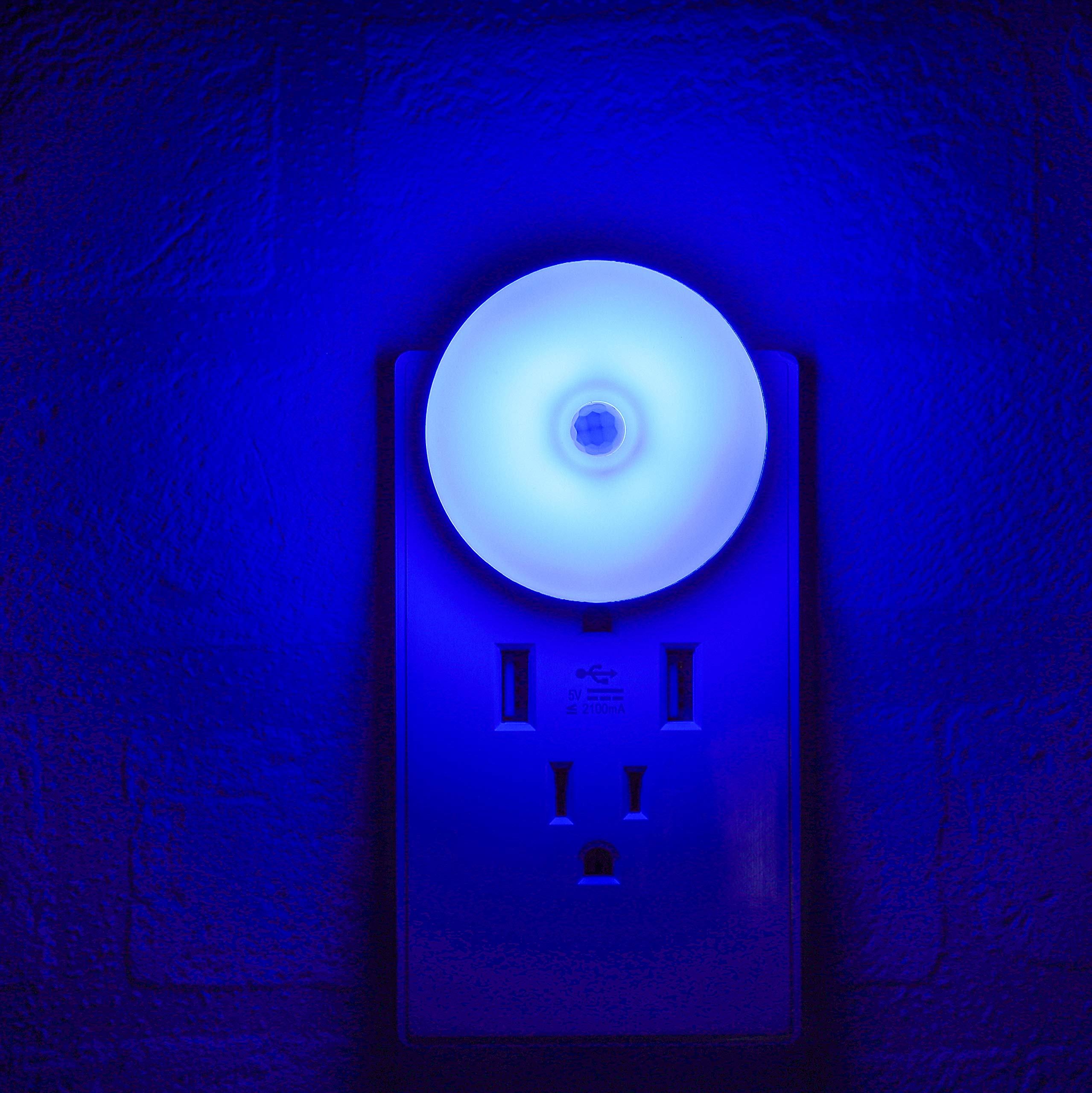 Mycozylite Motion Sensor Night Light, Blue Night Light Plug Into Wall, Led Night Light Motion Sensing, Energy Efficient, Slim, N