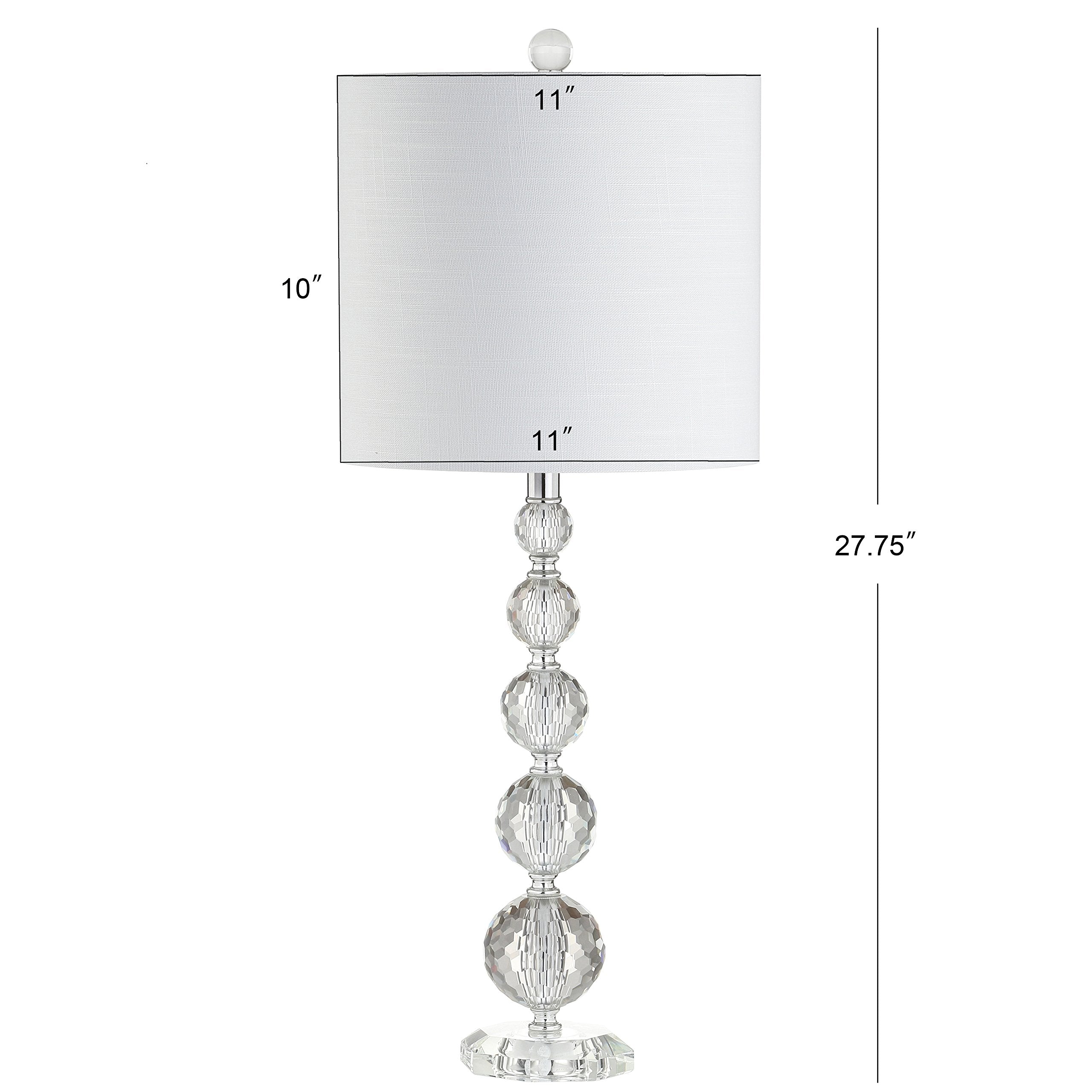 JONATHAN Y Nala LED Table Lamp Set of 2, 28.5in Crystal, Clear/Chrome, Model JYL5002A-SET2, Ideal for Bedroom, Living