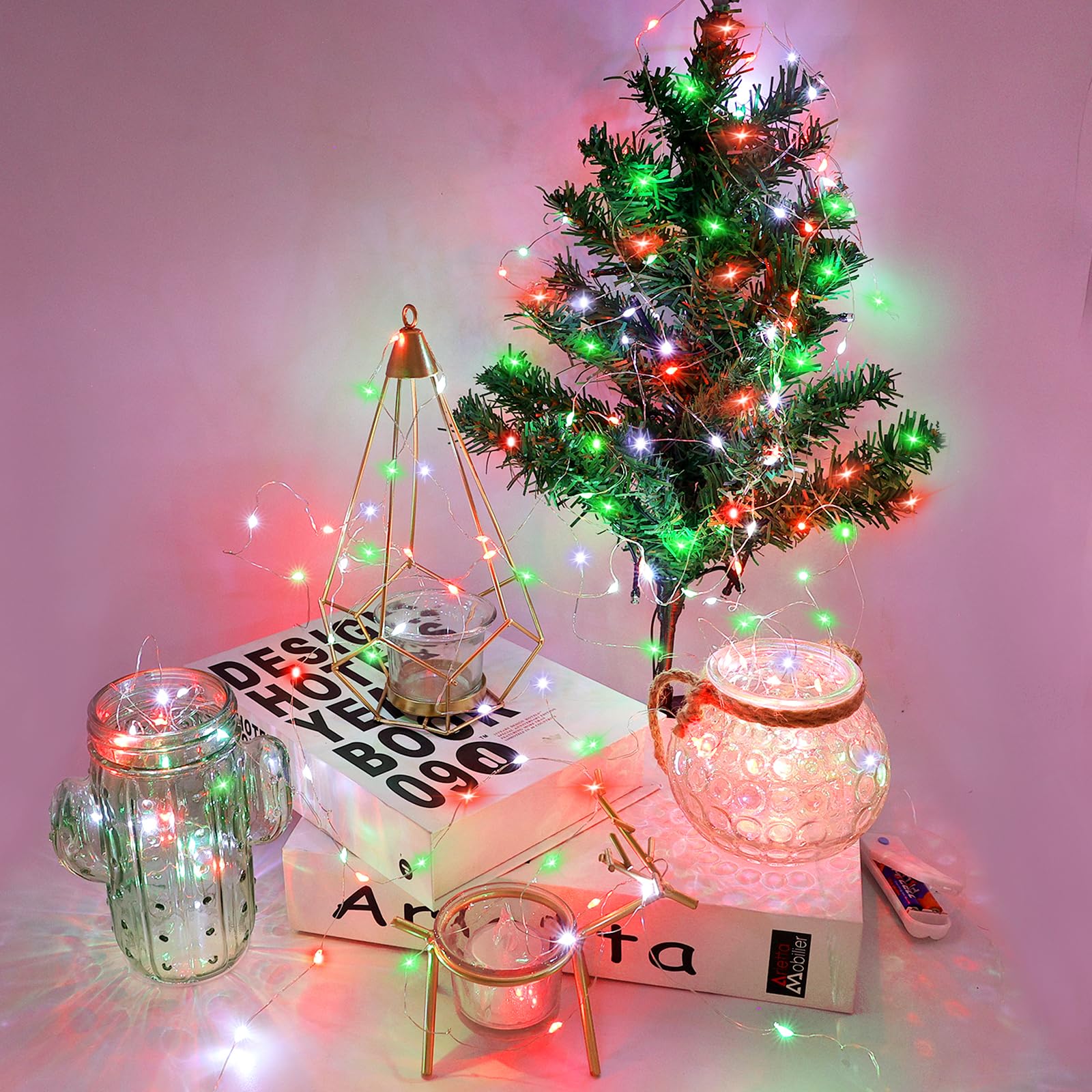 ZNYCYE 10 Pack Fairy Lights Battery Operated, 10 Ft 30 LED Fairy Lights with Timer, 8 Modes Christmas Lights, Fairy Lights Water