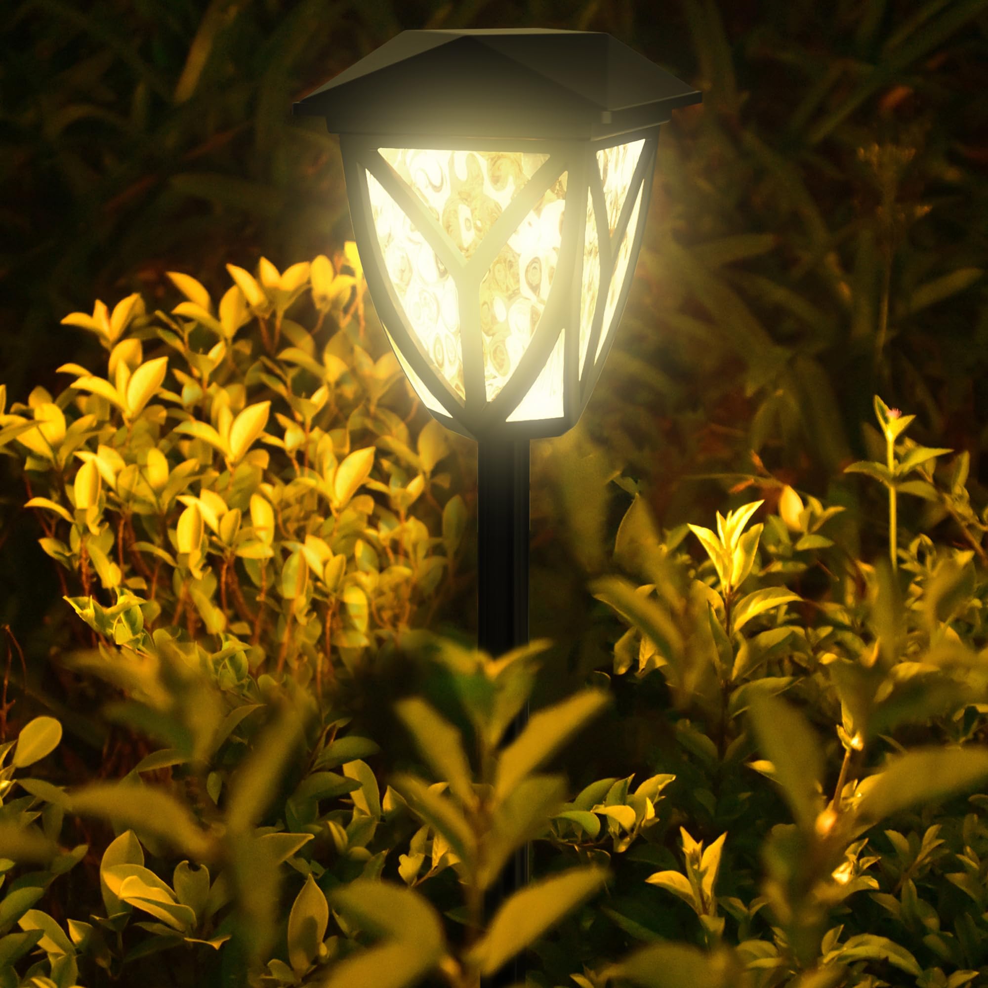 Ensenior 12-Pack Solar Lights Outdoor  16.77 3000K Led Solar Garden Lights For Pathway  Yard  Patio  Walkway  Planter  Waterproof  Energy-Efficient Landscape Lighting