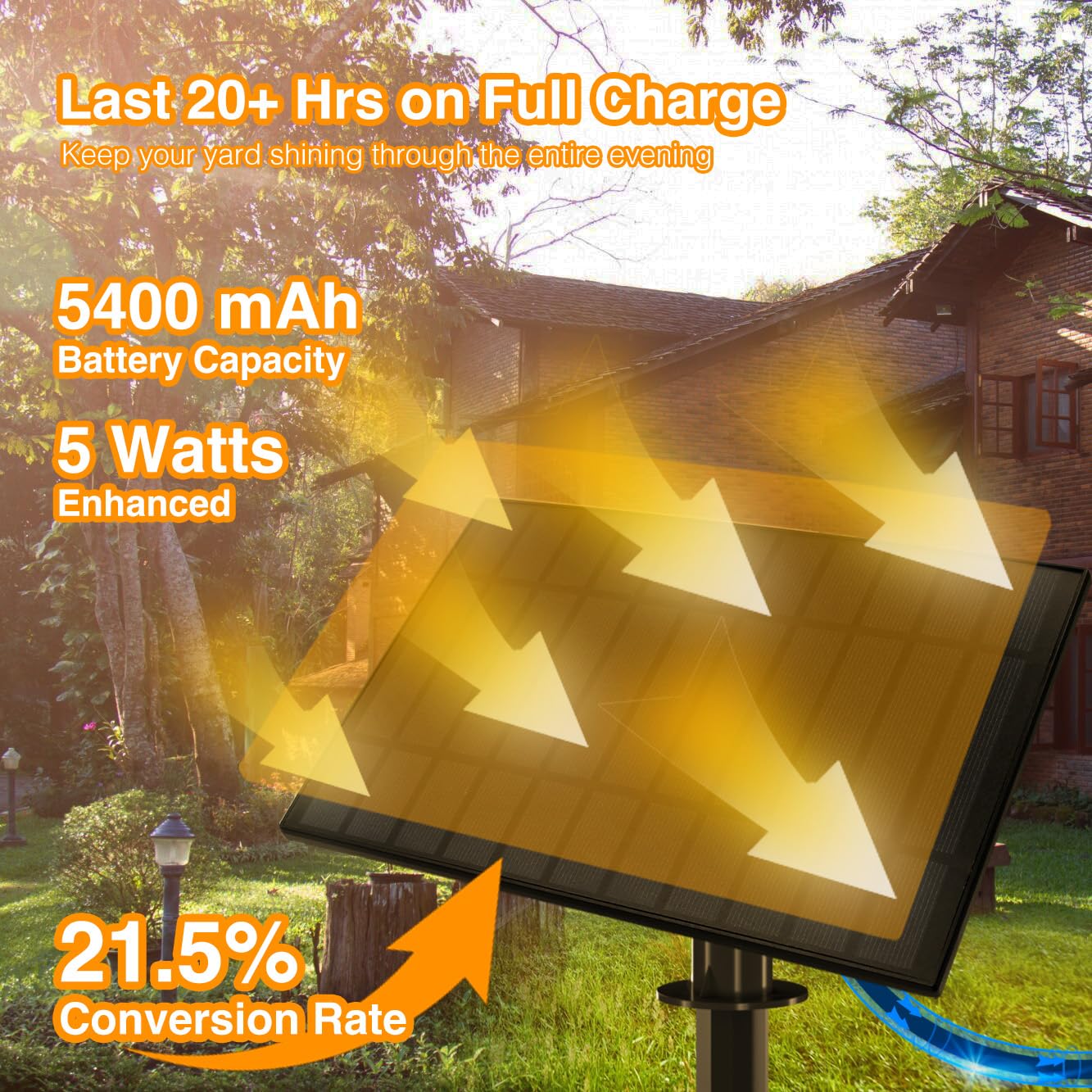 DAYBETTER Solar String Lights 150ft Waterproof 75 Bulbs 2700K Warm White IP65 for Garden Patio Wedding Camping