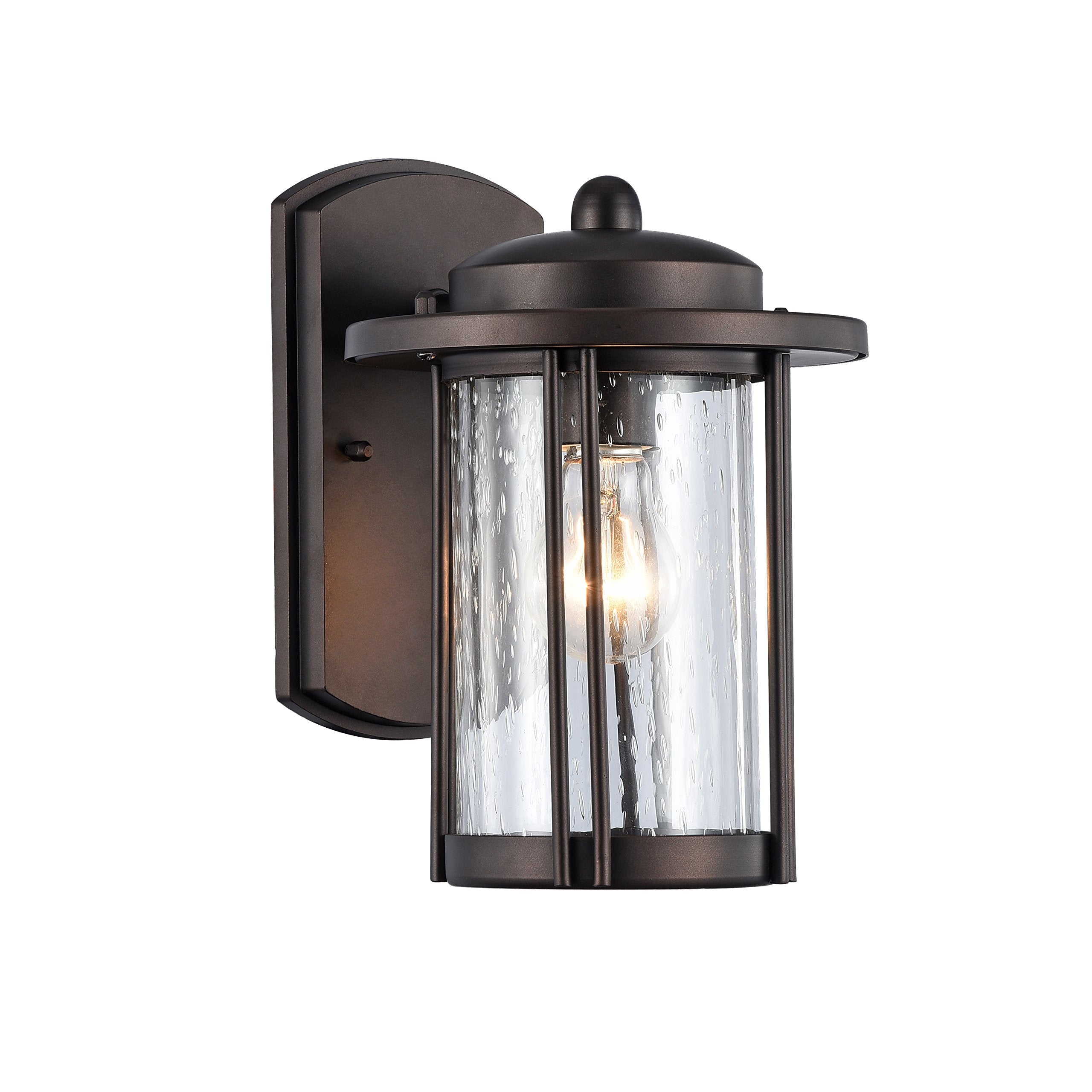 DOLAN Transitional 1 Light Rubbed Bronze Outdoor Wall Sconce 11 Height
