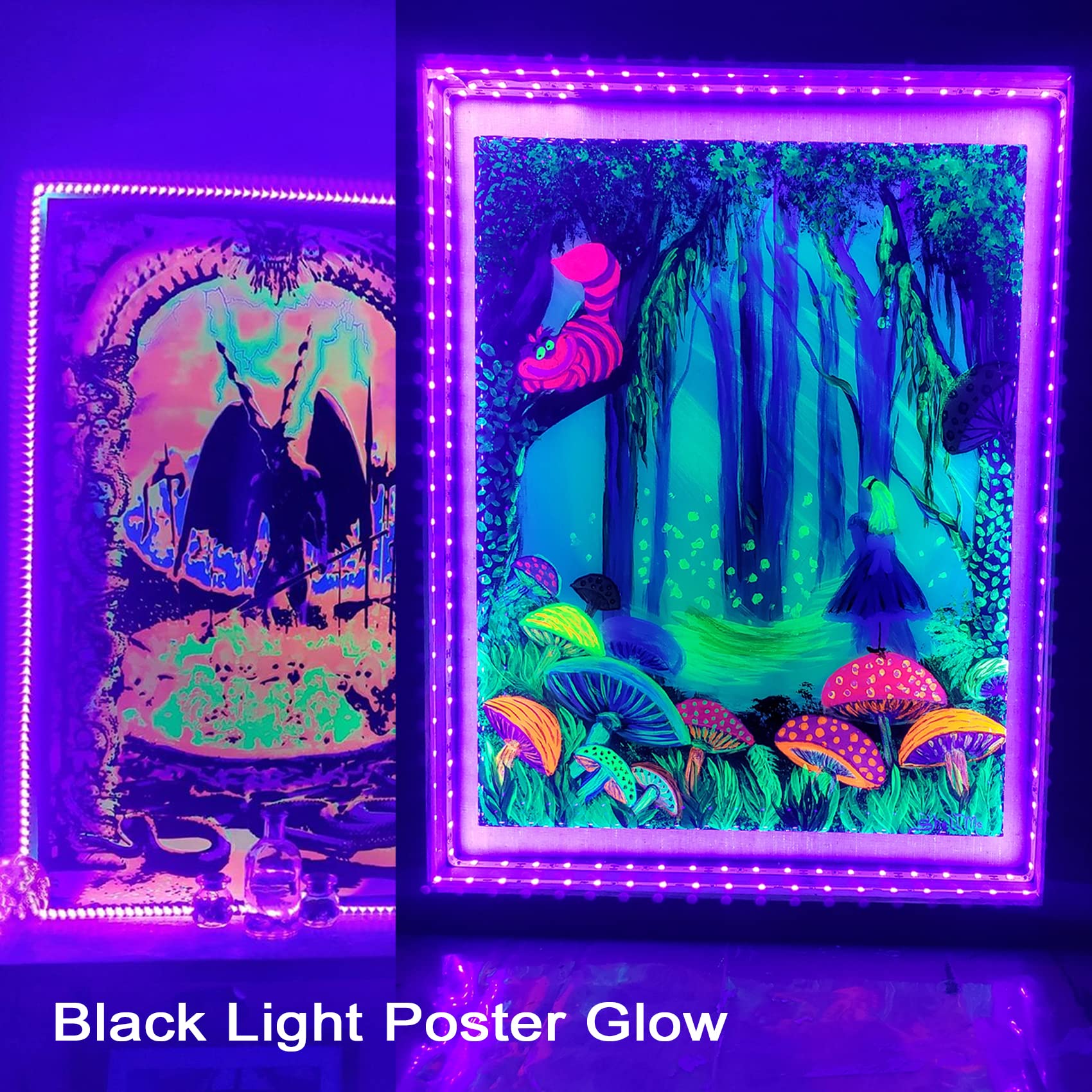 CICINY LED Black Light Strip, 6.6FT/2M, 120 Units UV 395-400nm, Flexible, USB DC 5V, Purple, Indoor Decor, Halloween