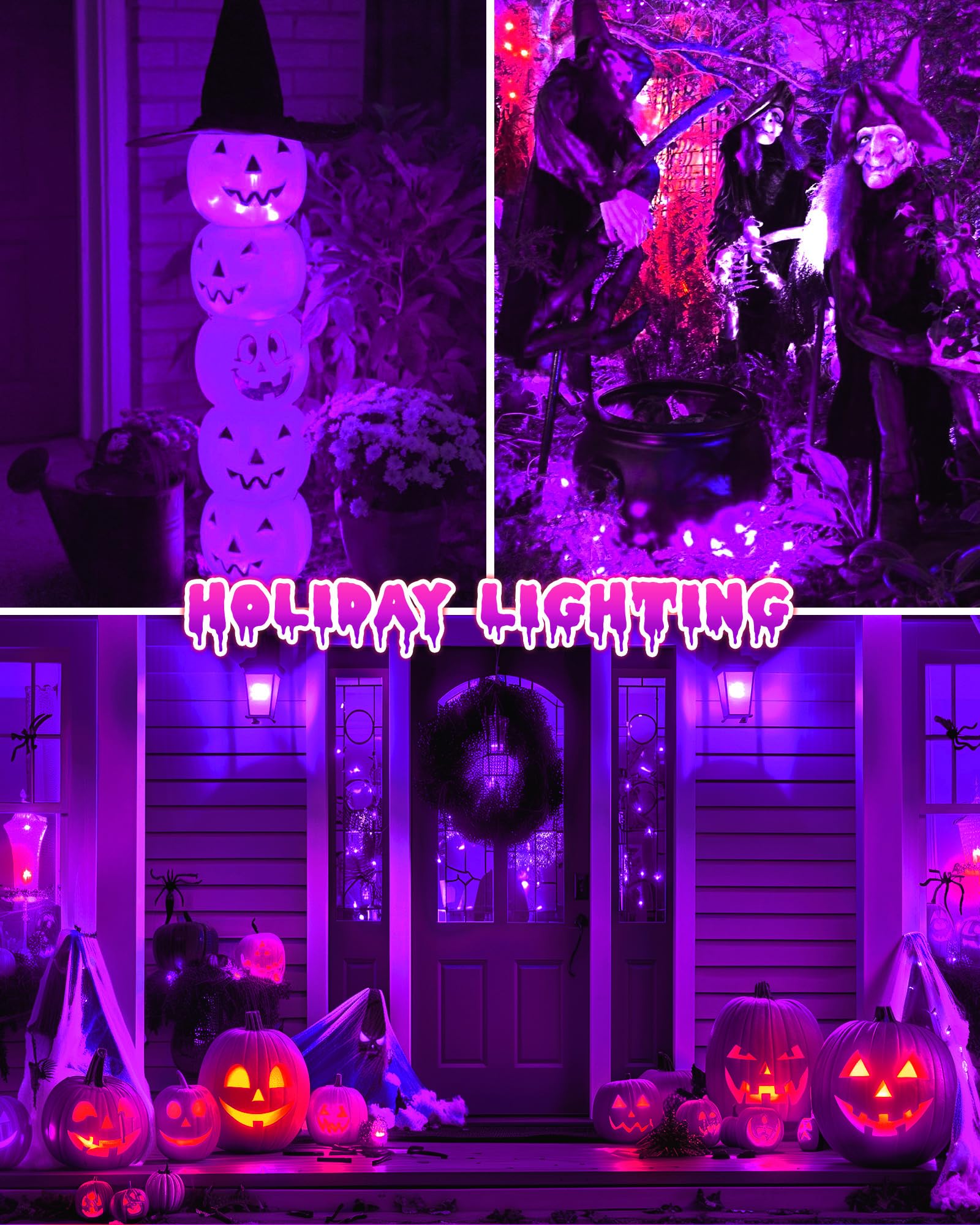 Winbafu Purple Light Bulbs  9W Led A19 Lamps 60W Equivalent  Halloween Light Bulbs  E26 Base Colored Lighting For Christmas Halloween Party Mood Ambiance Decor Black Bulb  2 Pack