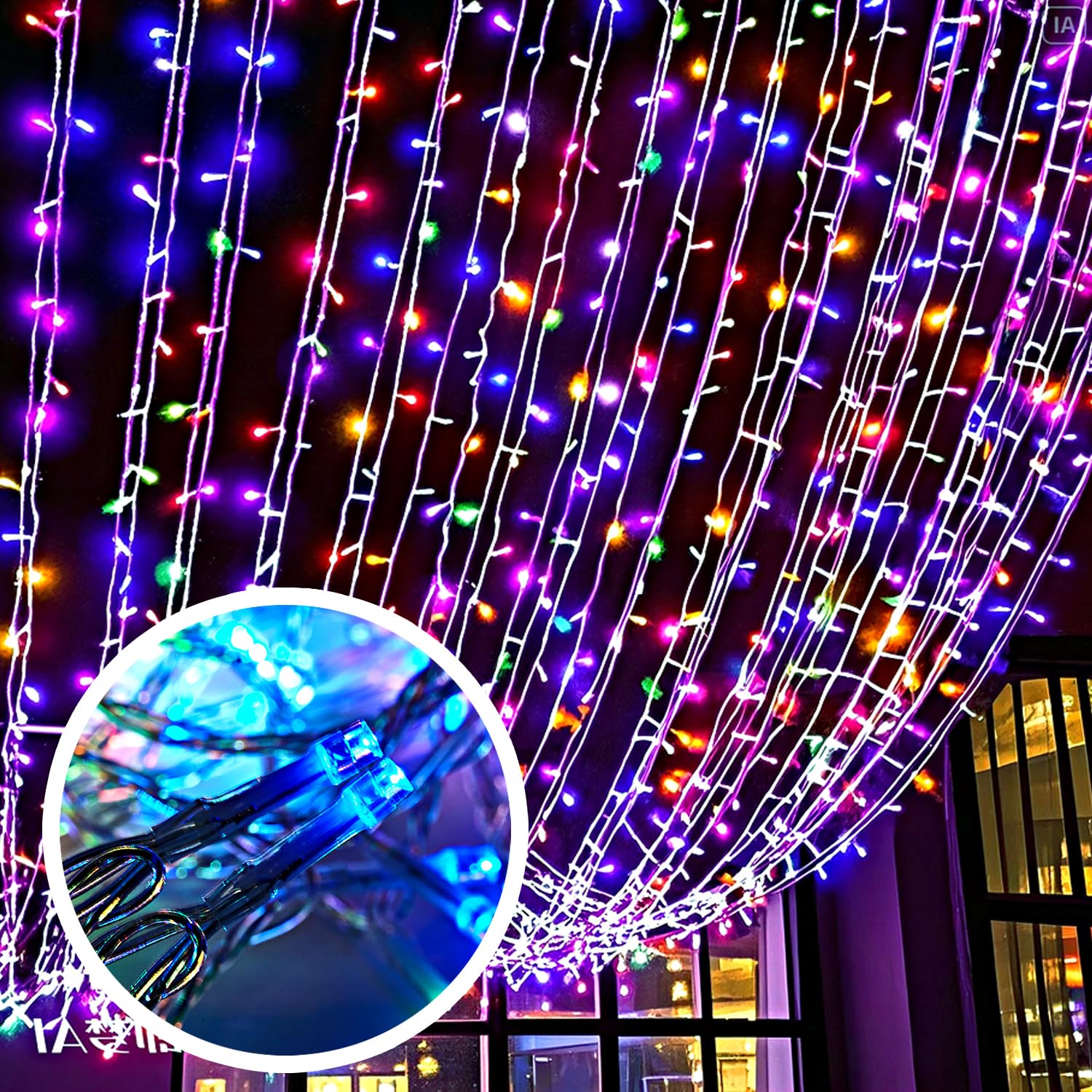 Etinga 100 Led String Lights 33Ft Multicolor  Plug In Fairy Lights With 8 Modes  Indoor Outdoor Christmas Lights For Tree Bedroom Patio Yard Holiday Party Decor (Multicolor  100 Led 33Ft)
