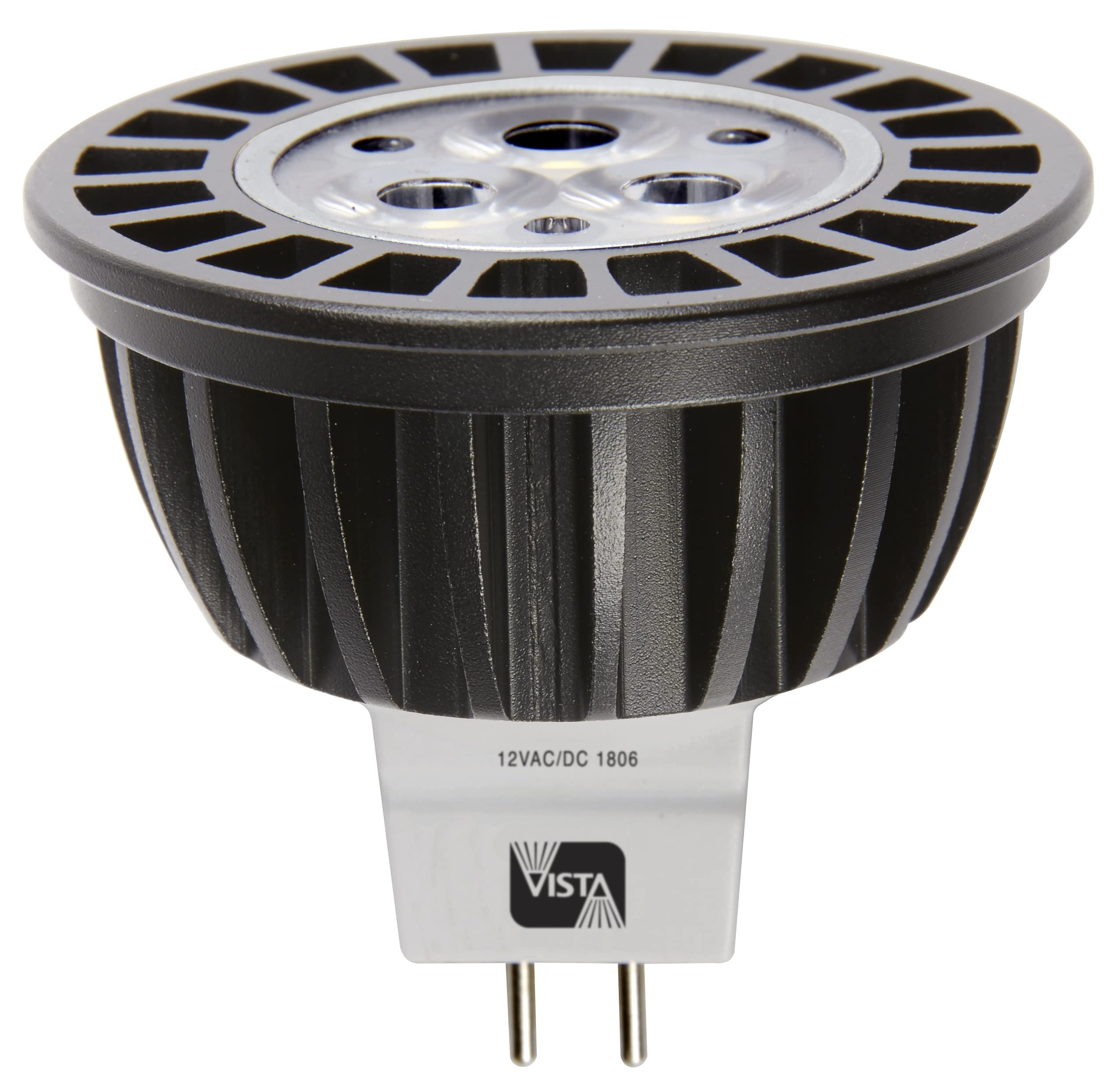 Vista Landscape Lighting LN16-4.5-W-36-A-LED Lamp MR-16 12V 4.5 Watts Warm White 36 Degree 2950K Dimmable Bulb 20W Equivalent LN