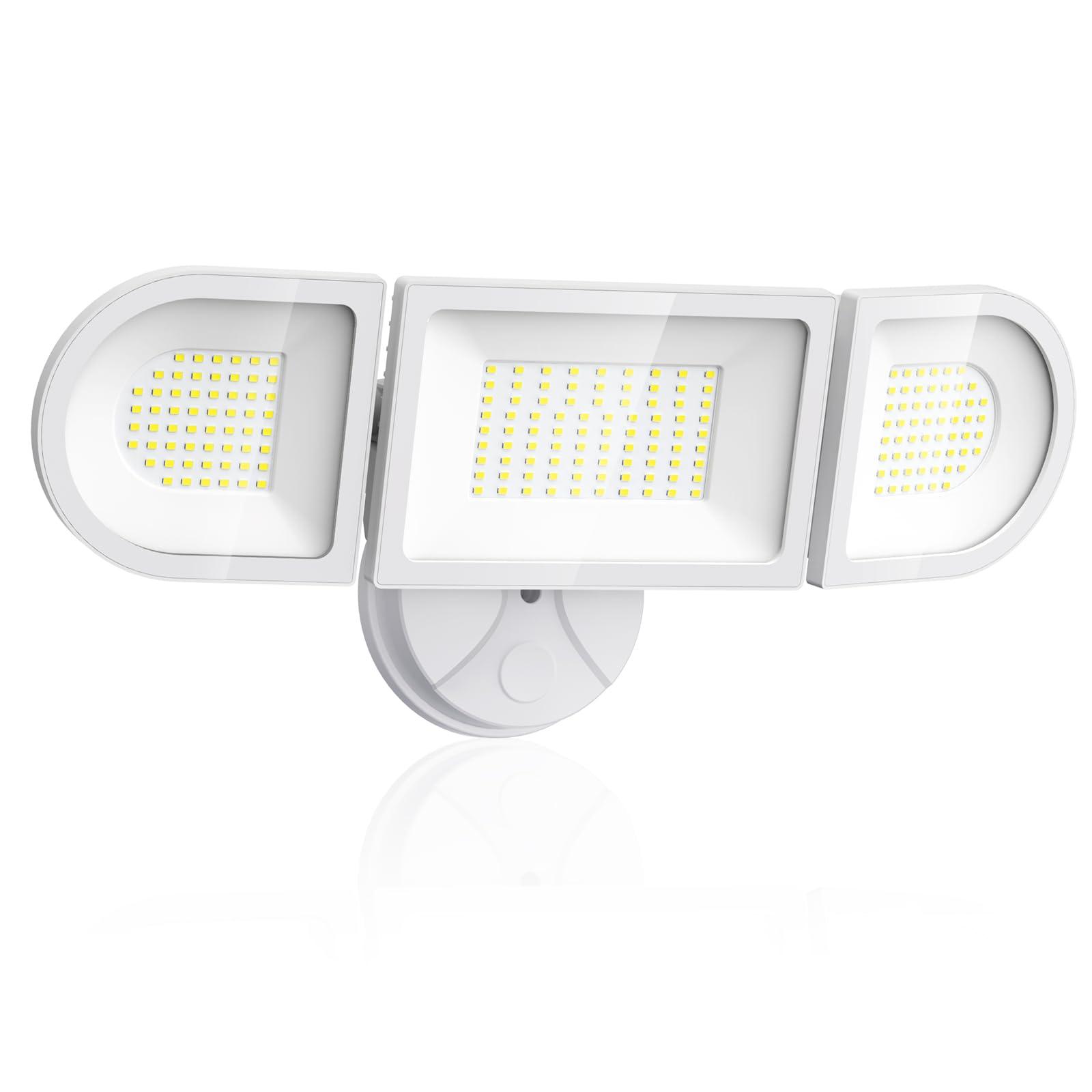 Olafus 130W LED Flood Light - 13000LM, IP65 Waterproof, 3 Adjustable Heads, 6500K, White - Outdoor Security Lighting for Yard & Garage