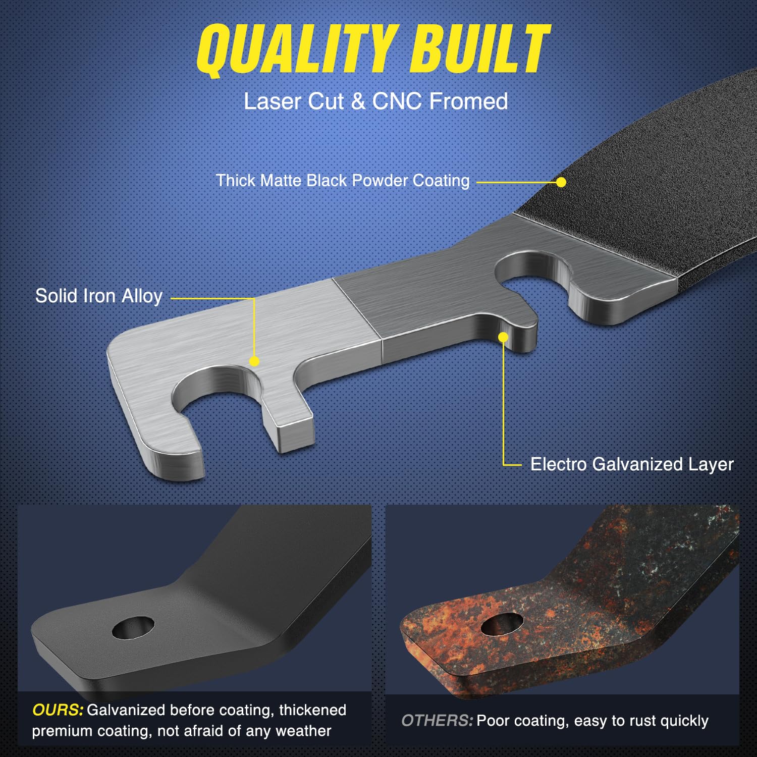 Nilight Ditch Light Brackets Hood Hinges Mount Bracket Kit For Auxiliary Offroad Led Pod Light Work Lights On Toyota Tacoma 1995 1996 1997 1998 1999 2000 2001 2002 2003 2004